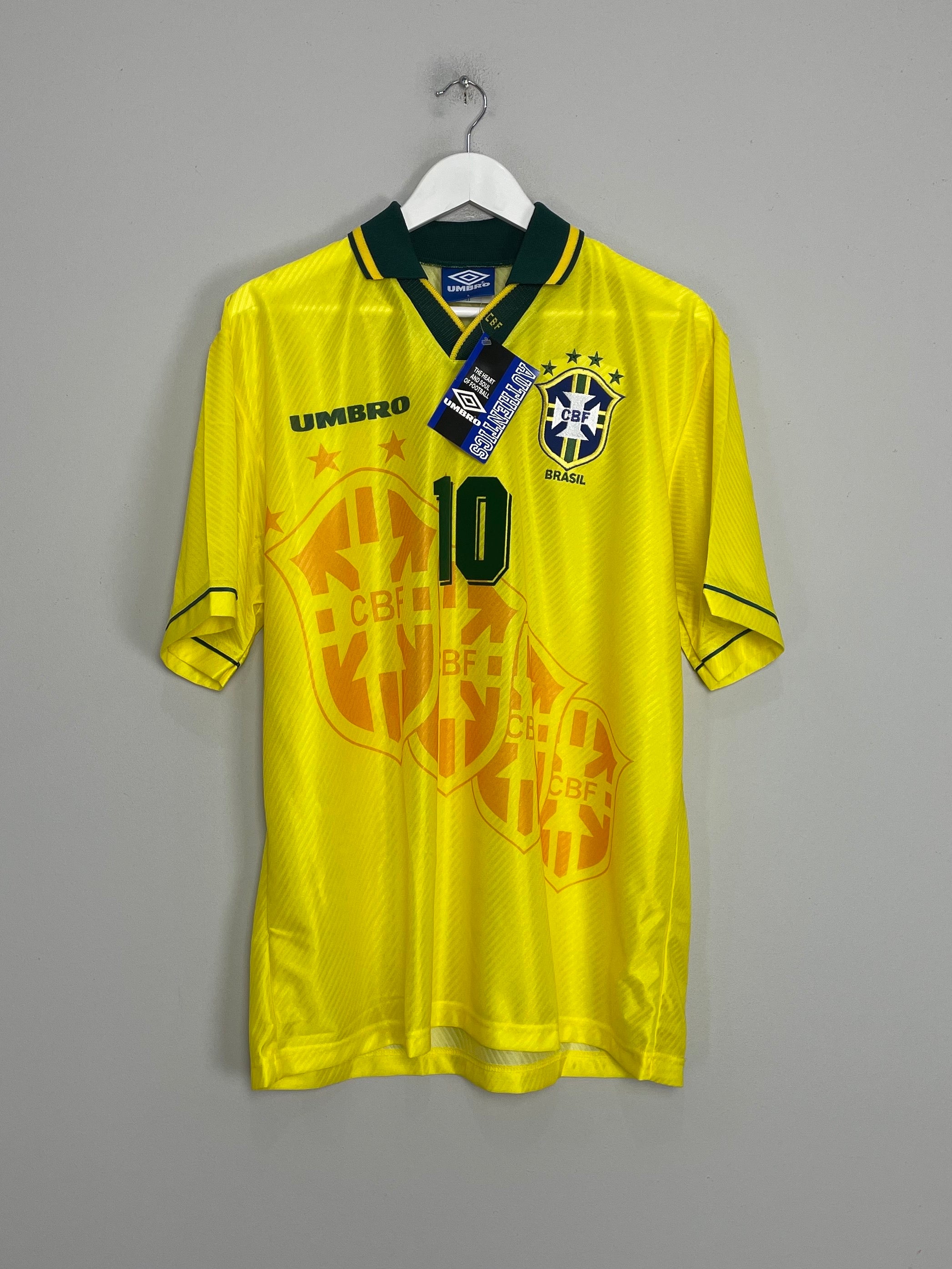 Shop 1994/96 BRAZIL RIVALDO #10 *BNWT* HOME SHIRT (L) UMBRO, classic football shirts, vintage football shirts & retro soccer jerseys at Cult Kits