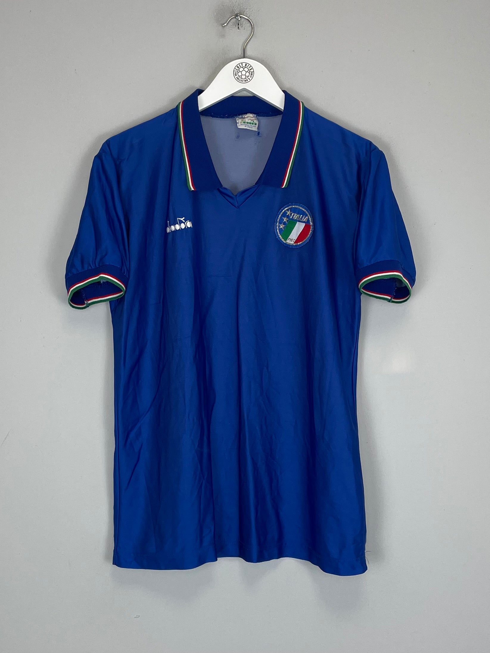 Shop 1986/90 ITALY HOME SHIRT (M) DIADORA, classic football shirts, vintage football shirts & retro soccer jerseys at Cult Kits