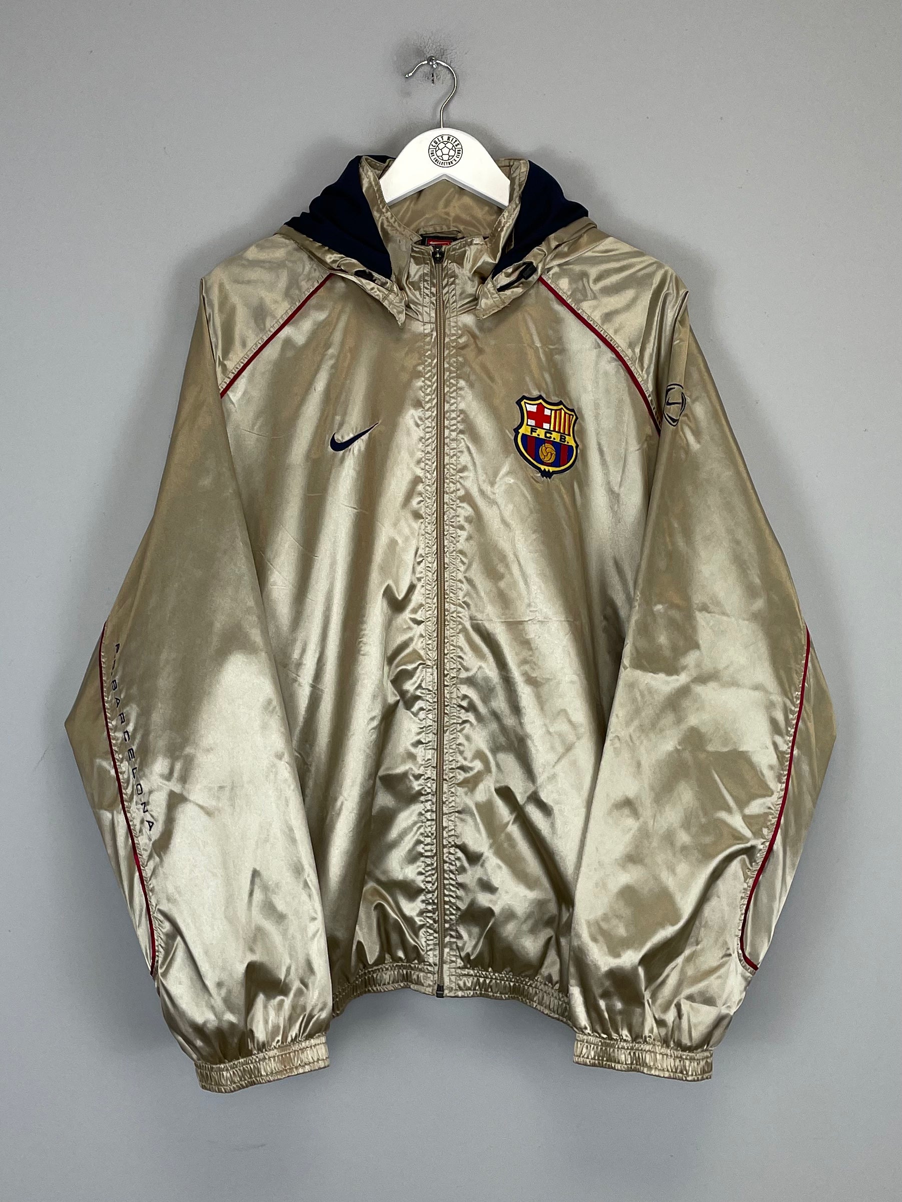 Shop 2001/02 BARCELONA TRACK JACKET (L) NIKE, classic football shirts, vintage football shirts & retro soccer jerseys at Cult Kits