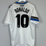 Shop 1997/98 INTER MILAN RONALDO #10 AWAY SHIRT (XL) UMBRO, classic football shirts, vintage football shirts & retro soccer jerseys at Cult Kits