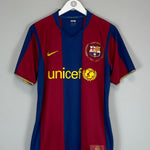 Shop 2007/08 BARCELONA RONALDINHO #10 HOME SHIRT (M) NIKE, classic football shirts, vintage football shirts & retro soccer jerseys at Cult Kits