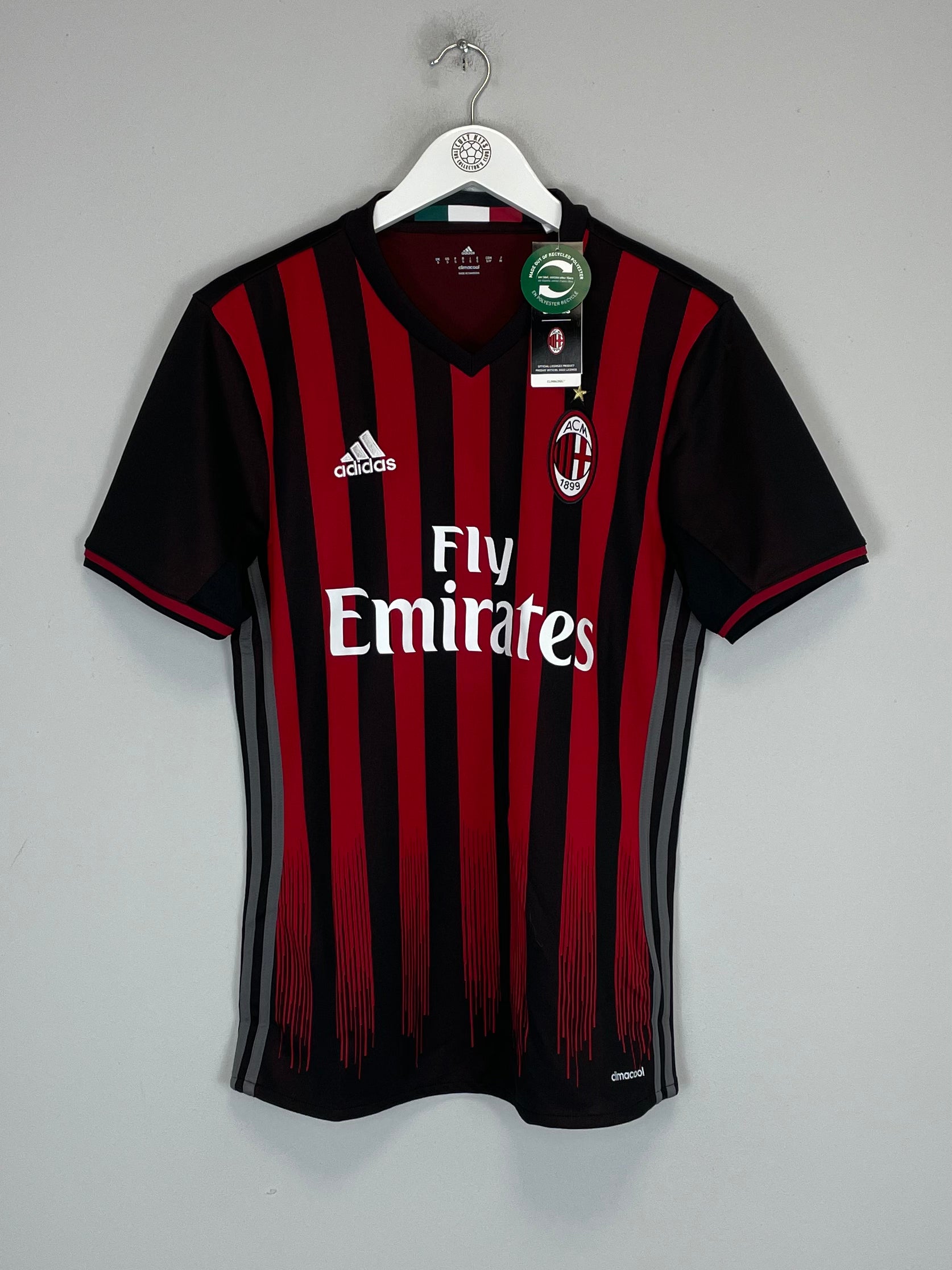 Shop 2016/17 AC MILAN *BNWT* HOME SHIRT (S) ADIDAS, classic football shirts, vintage football shirts & retro soccer jerseys at Cult Kits