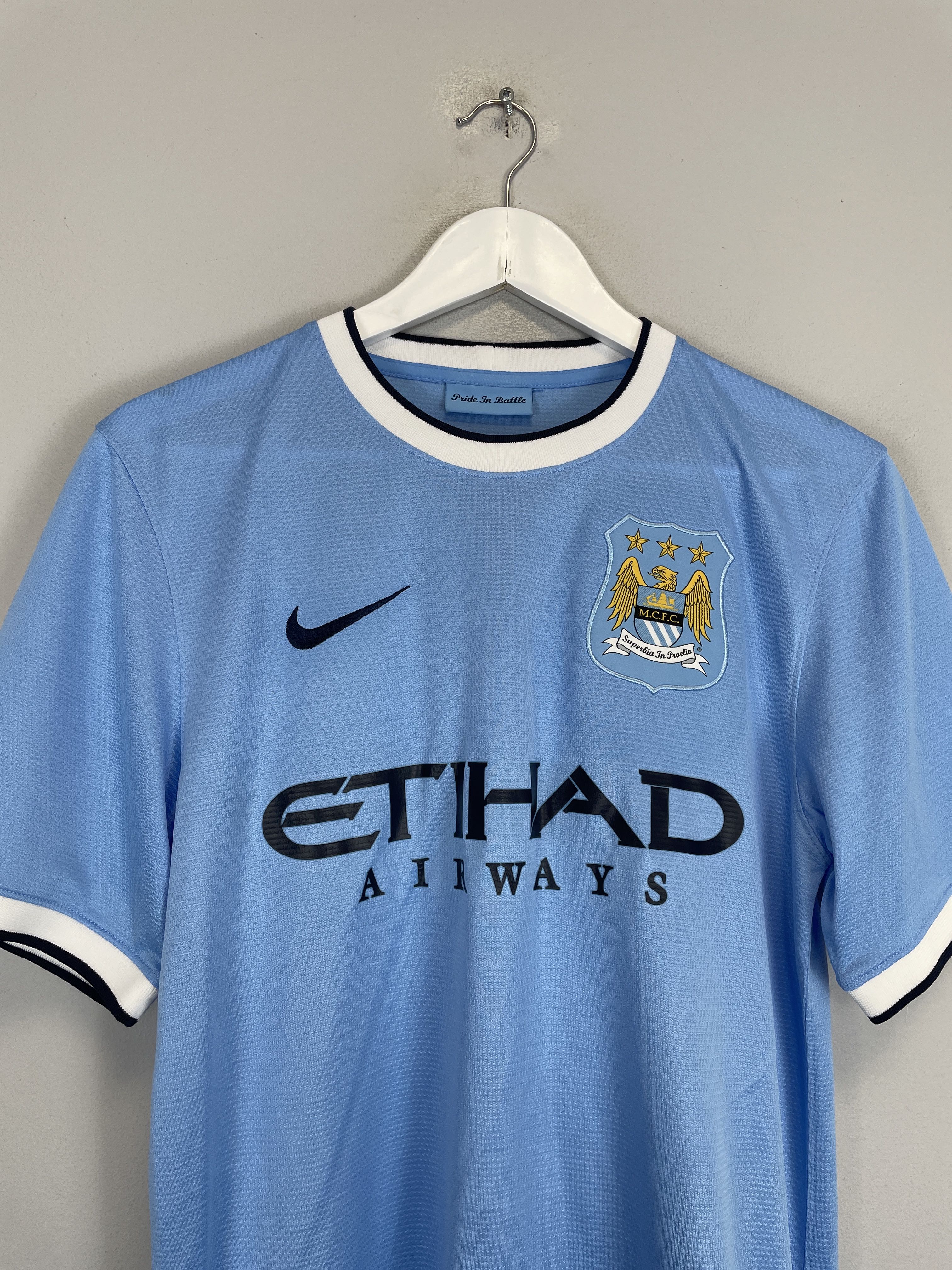 Shop 2013/14 MANCHESTER CITY KUN AGUERO #16 HOME SHIRT (S) NIKE, classic football shirts, vintage football shirts & retro soccer jerseys at Cult Kits