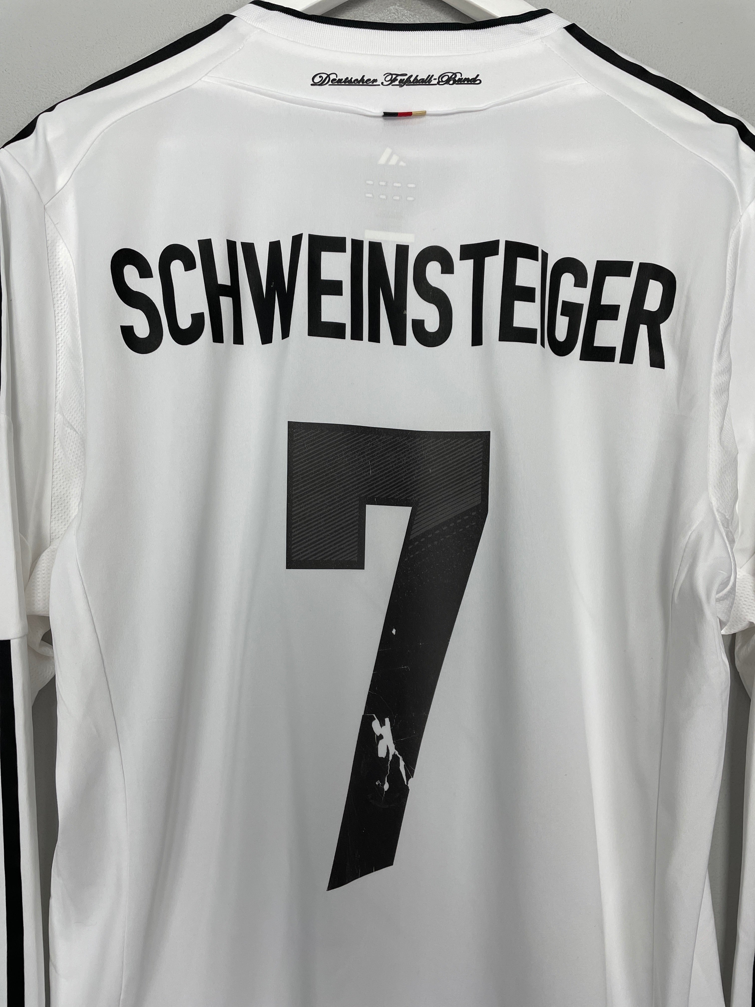 Shop 2012/13 GERMANY SCHWEINSTEIGER #7 *PLAYER ISSUE* L/S HOME SHIRT (XL) ADIDAS, classic football shirts, vintage football shirts & retro soccer jerseys at Cult Kits