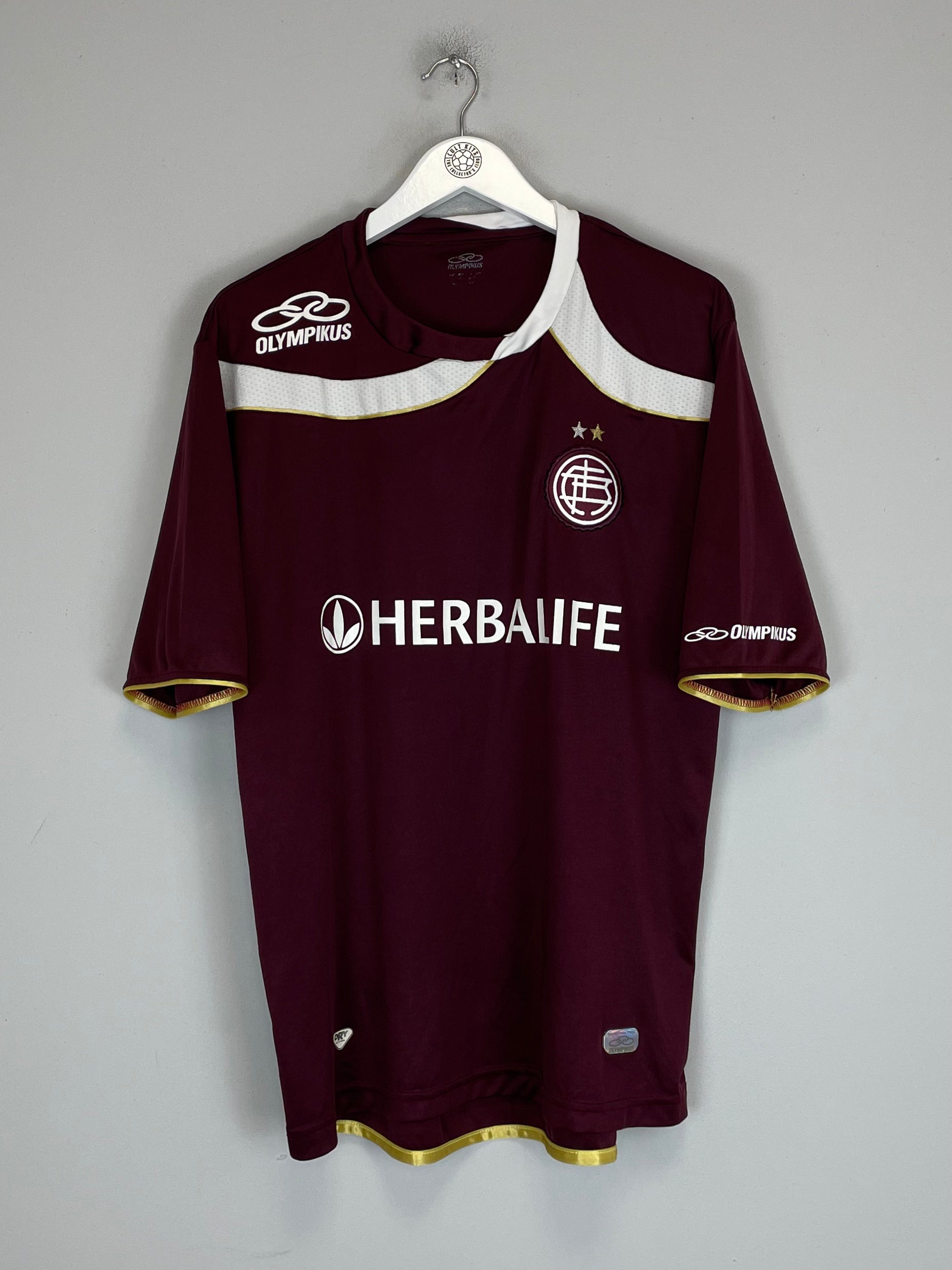 Shop 2010/11 CLUB ATLETICO LANUS HOME SHIRT (L) OLYMPIKUS, classic football shirts, vintage football shirts & retro soccer jerseys at Cult Kits