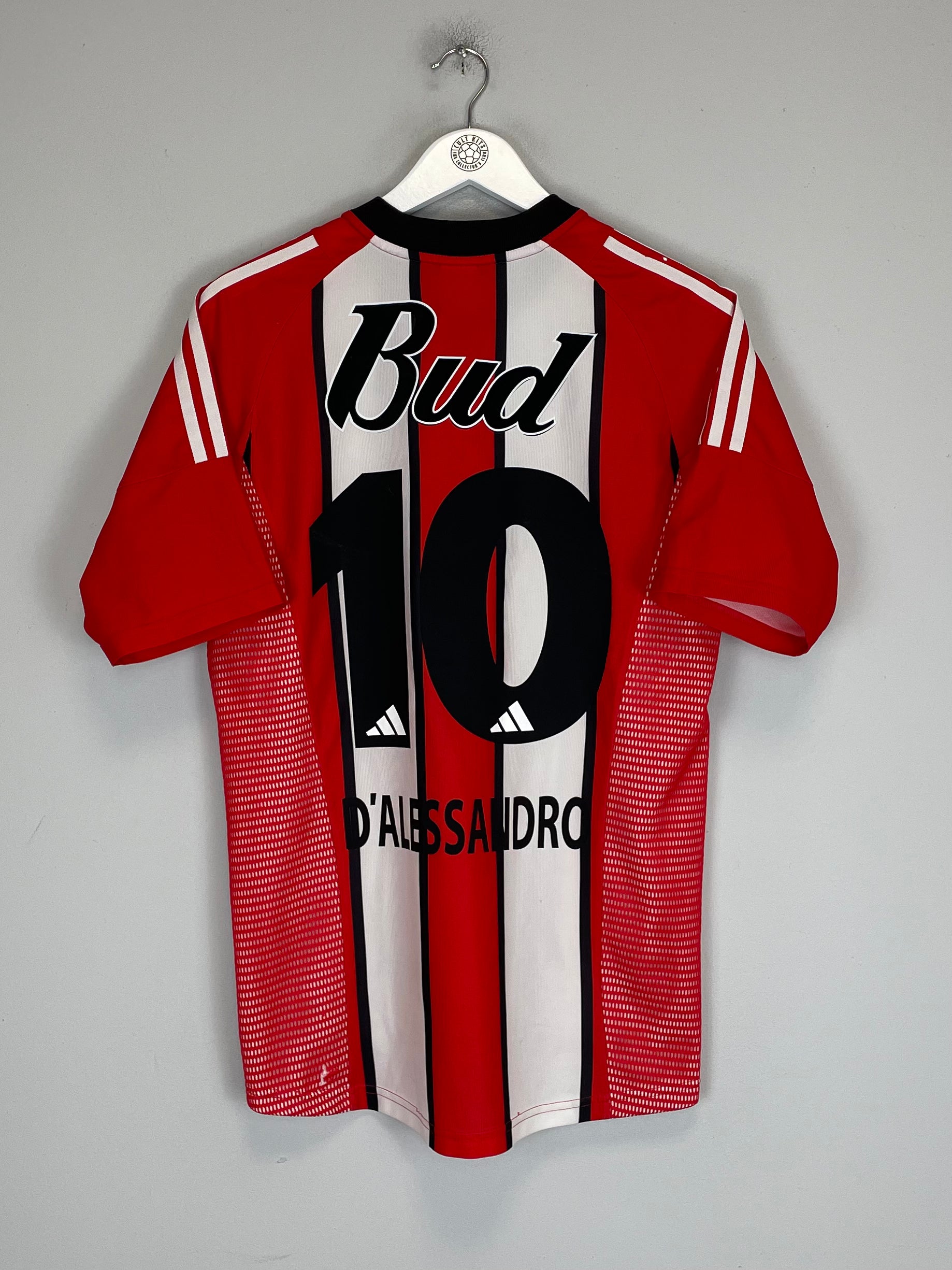 Shop 2002/03 RIVER PLATE D'ALESSANDRO #10 HOME SHIRT (S) ADIDAS, classic football shirts, vintage football shirts & retro soccer jerseys at Cult Kits