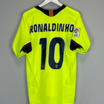 Shop 2005/06 BARCELONA RONALDINHO #10 AWAY SHIRT (M) NIKE, classic football shirts, vintage football shirts & retro soccer jerseys at Cult Kits