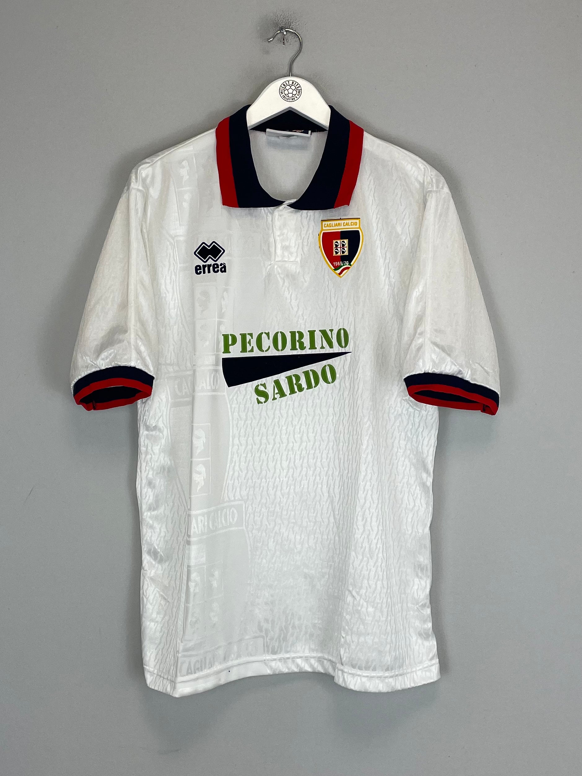 Shop 1993/95 CAGLIARI *MINT* AWAY SHIRT (XL) ERREA, classic football shirts, vintage football shirts & retro soccer jerseys at Cult Kits