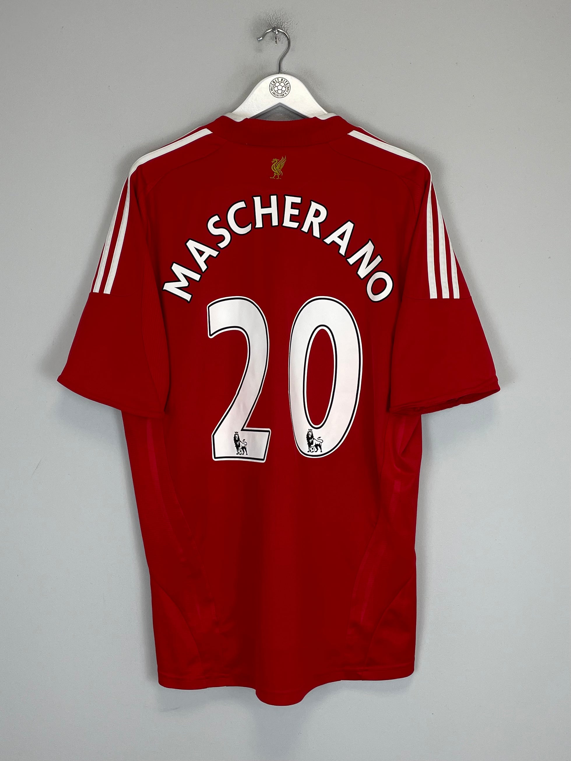 Shop 2008/10 LIVERPOOL MASCHERANO #20 HOME SHIRT (XL) ADIDAS, classic football shirts, vintage football shirts & retro soccer jerseys at Cult Kits