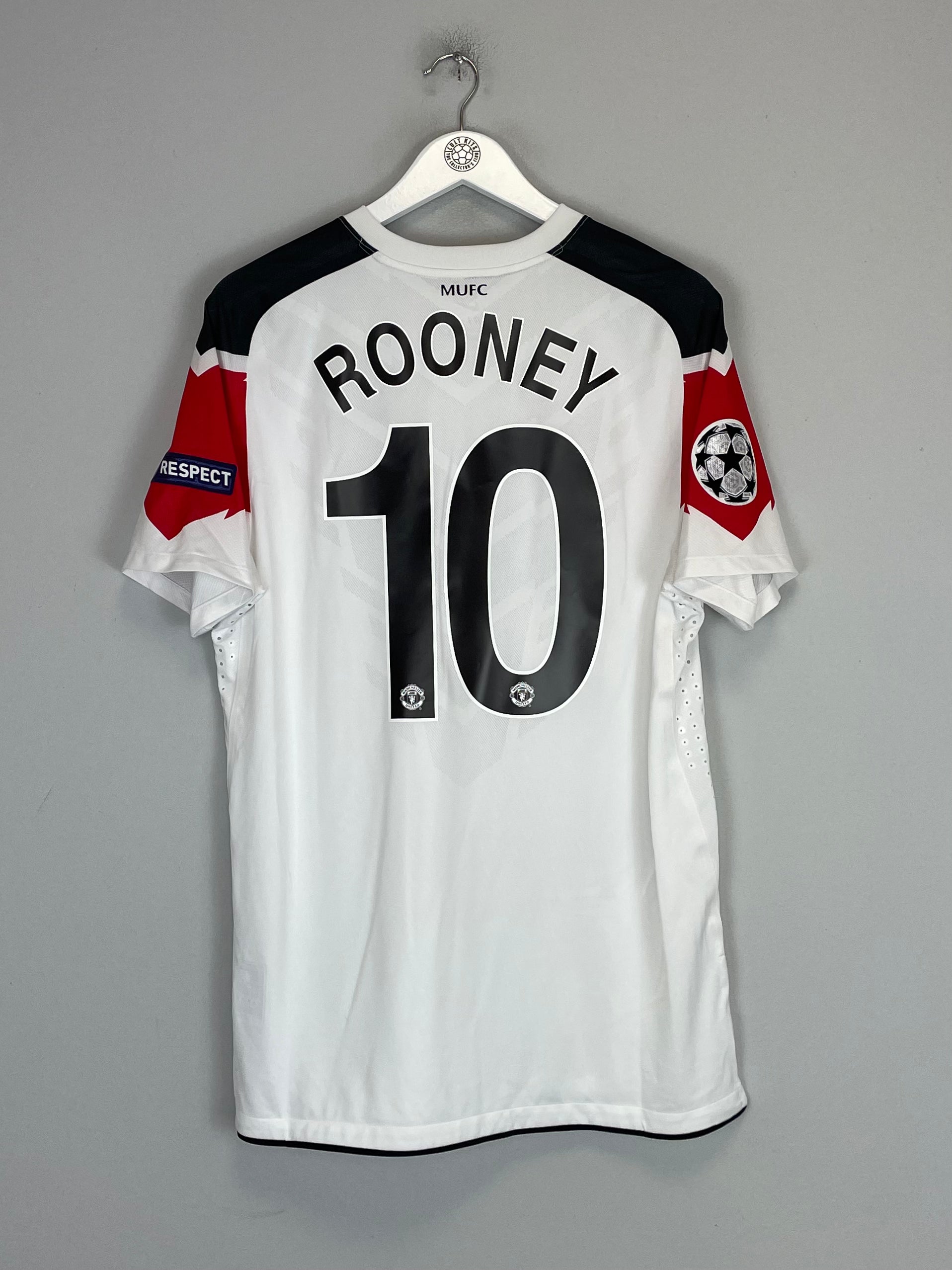 Shop 2010/12 MANCHESTER UNITED ROONEY #10 C/L *PLAYER ISSUE* AWAY SHIRT (L) NIKE, classic football shirts, vintage football shirts & retro soccer jerseys at Cult Kits