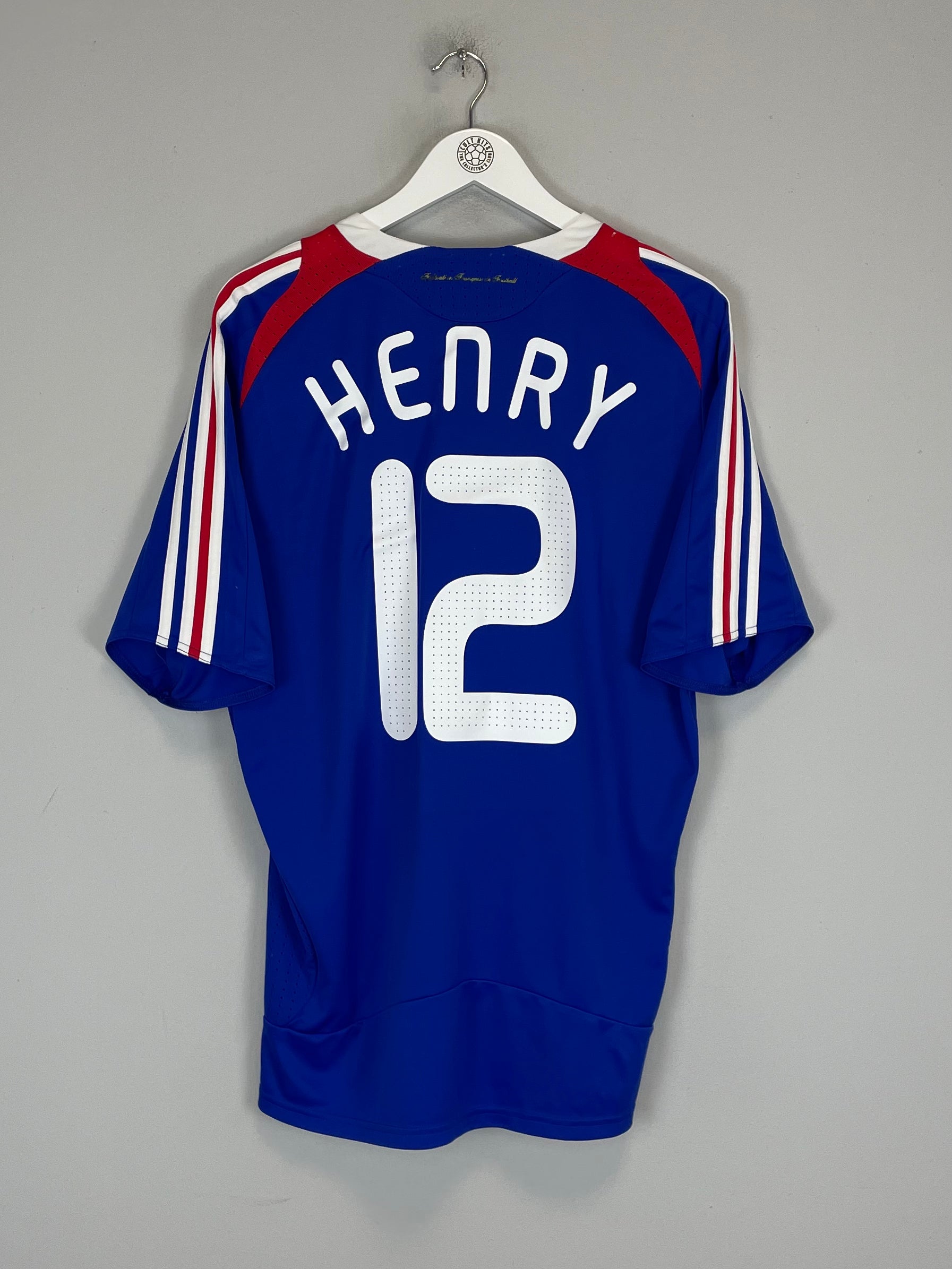 Shop 2007/08 FRANCE HENRY #12 HOME SHIRT (L) ADIDAS, classic football shirts, vintage football shirts & retro soccer jerseys at Cult Kits