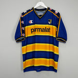 Shop 2002/03 PARMA NAKATA #10 HOME SHIRT (M) CHAMPION, classic football shirts, vintage football shirts & retro soccer jerseys at Cult Kits