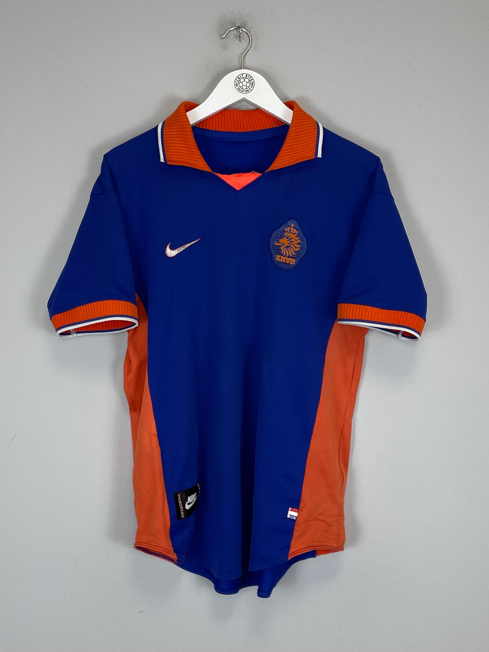 Shop 1997/98 NETHERLANDS AWAY SHIRT (M) NIKE, classic football shirts, vintage football shirts & retro soccer jerseys at Cult Kits