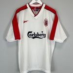 Shop 1998/00 LIVERPOOL GERRARD #28 AWAY SHIRT (L) REEBOK, classic football shirts, vintage football shirts & retro soccer jerseys at Cult Kits
