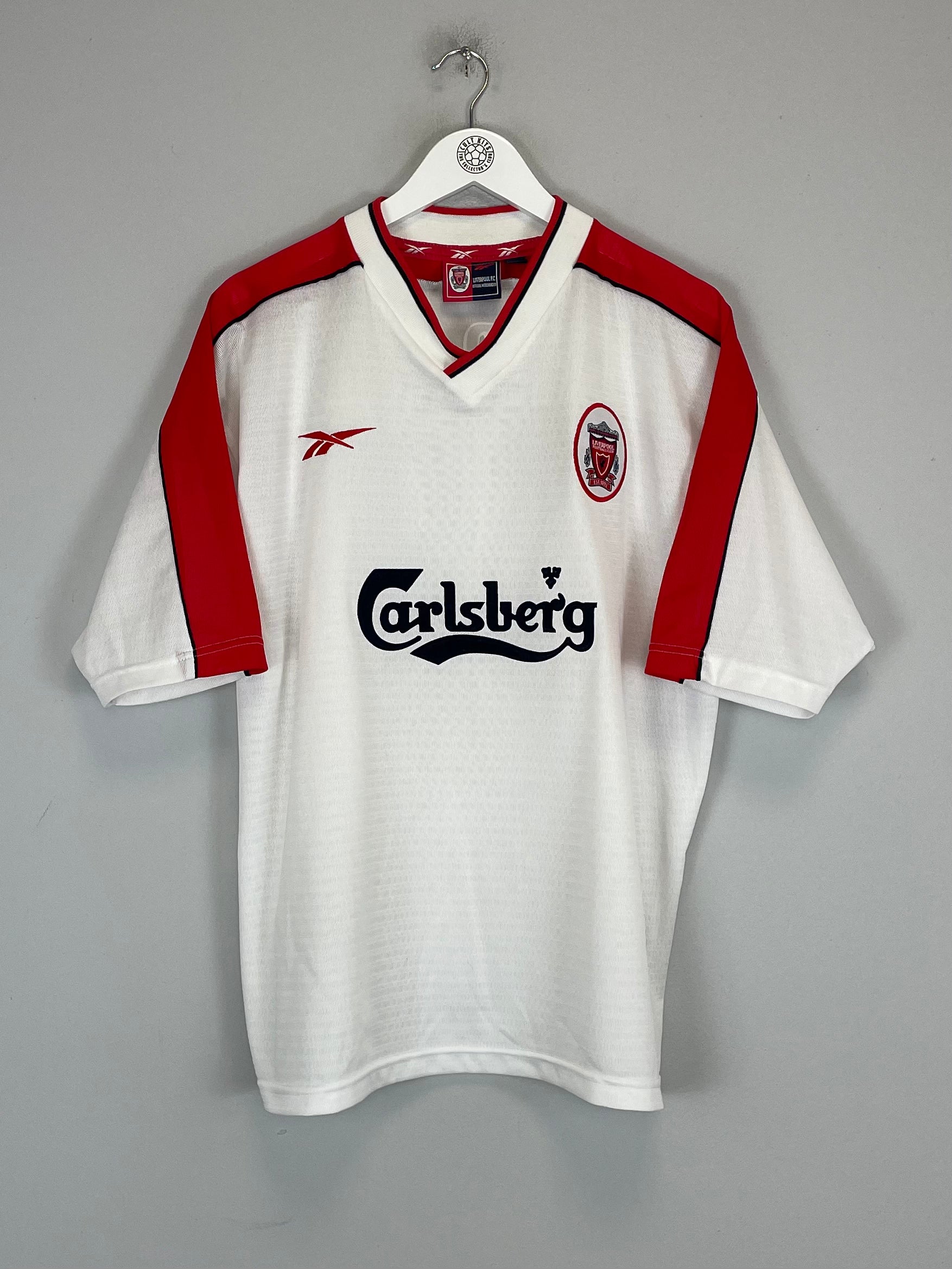 Shop 1998/00 LIVERPOOL GERRARD #28 AWAY SHIRT (L) REEBOK, classic football shirts, vintage football shirts & retro soccer jerseys at Cult Kits