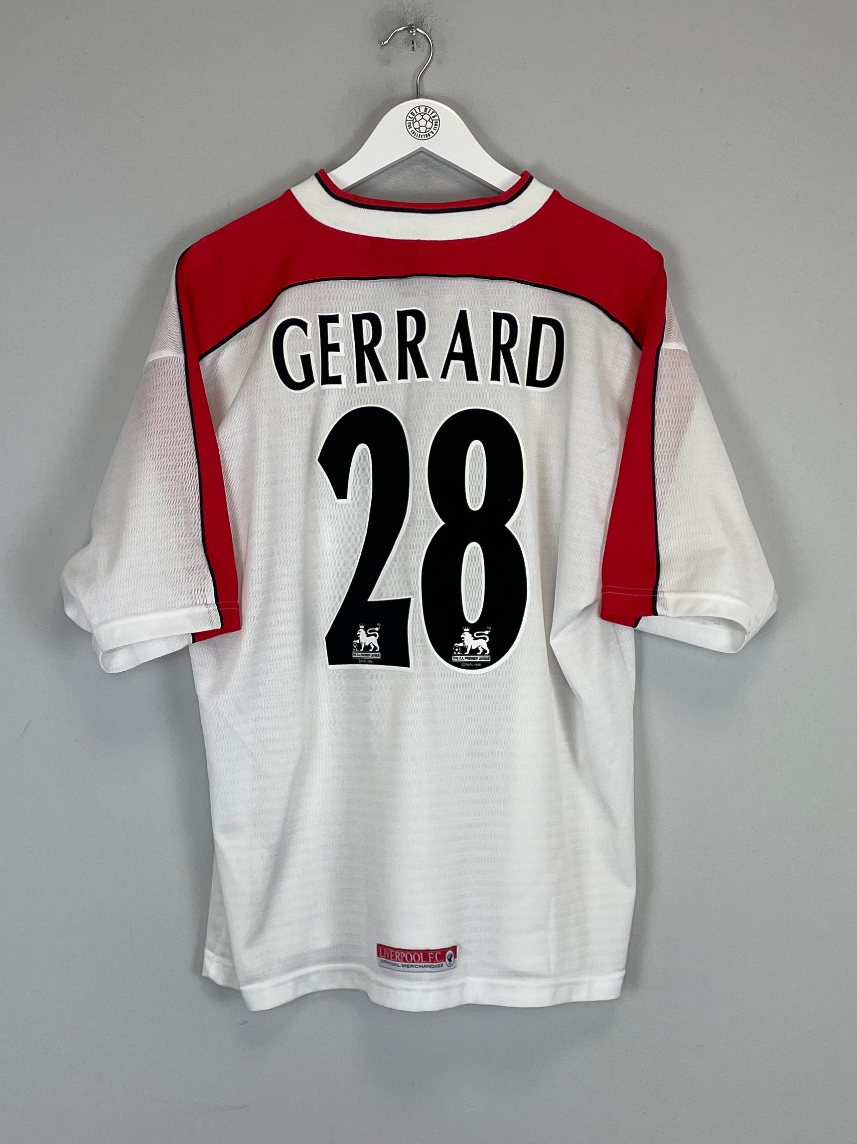 Shop 1998/00 LIVERPOOL GERRARD #28 AWAY SHIRT (L) REEBOK, classic football shirts, vintage football shirts & retro soccer jerseys at Cult Kits