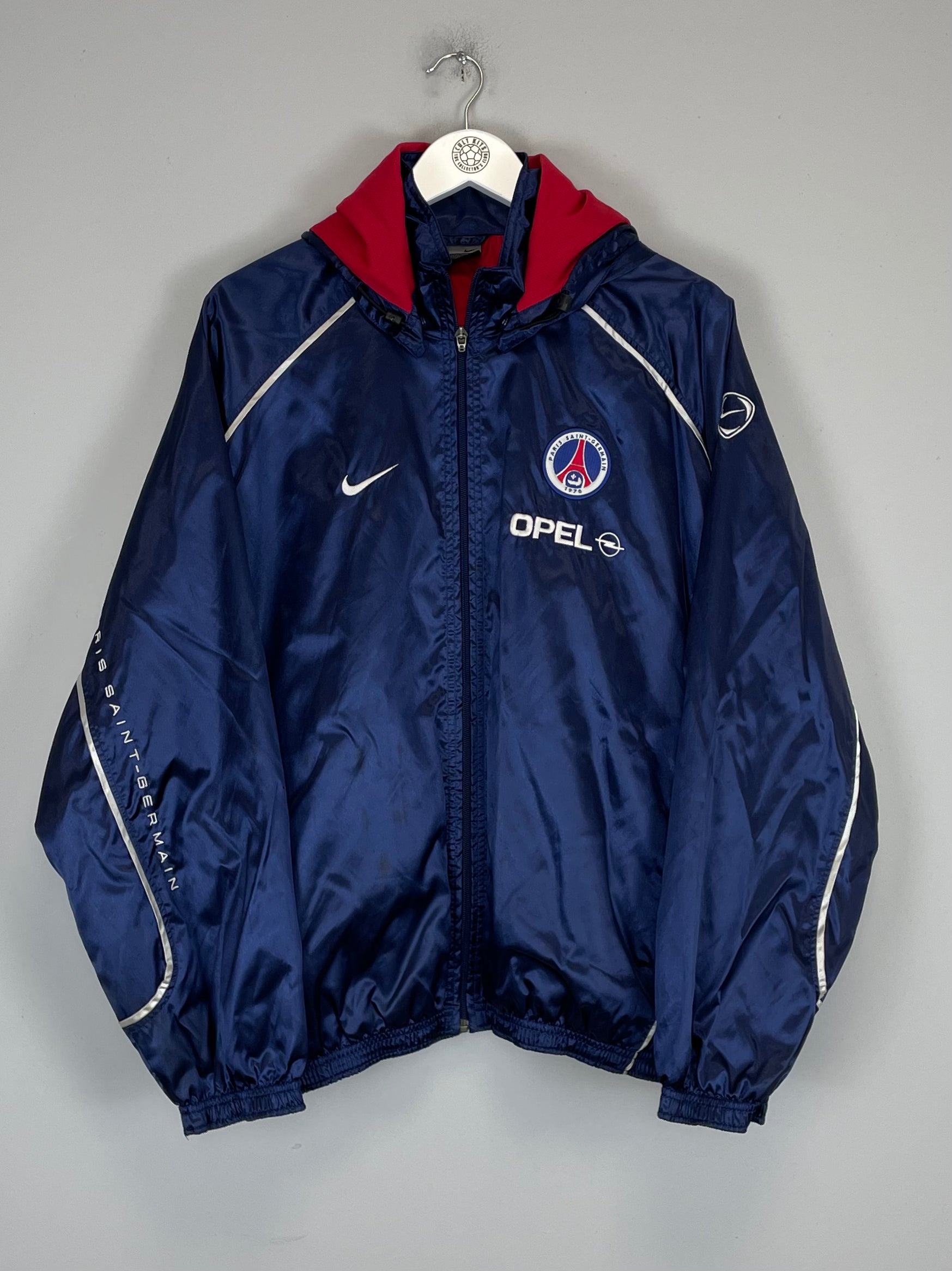 Shop 2001/02 PSG TRACK JACKET (M) NIKE, classic football shirts, vintage football shirts & retro soccer jerseys at Cult Kits