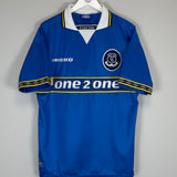 Shop 1997/98 EVERTON FERGUSON #9 HOME SHIRT (L) UMBRO, classic football shirts, vintage football shirts & retro soccer jerseys at Cult Kits
