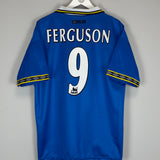 Shop 1997/98 EVERTON FERGUSON #9 HOME SHIRT (L) UMBRO, classic football shirts, vintage football shirts & retro soccer jerseys at Cult Kits