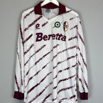 Shop 1993/94 TORINO L/S AWAY SHIRT (XL) LOTTO, classic football shirts, vintage football shirts & retro soccer jerseys at Cult Kits