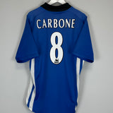 Shop 1999/00 SHEFFIELD WEDNESDAY CARBONE #8 HOME SHIRT (L) PUMA, classic football shirts, vintage football shirts & retro soccer jerseys at Cult Kits