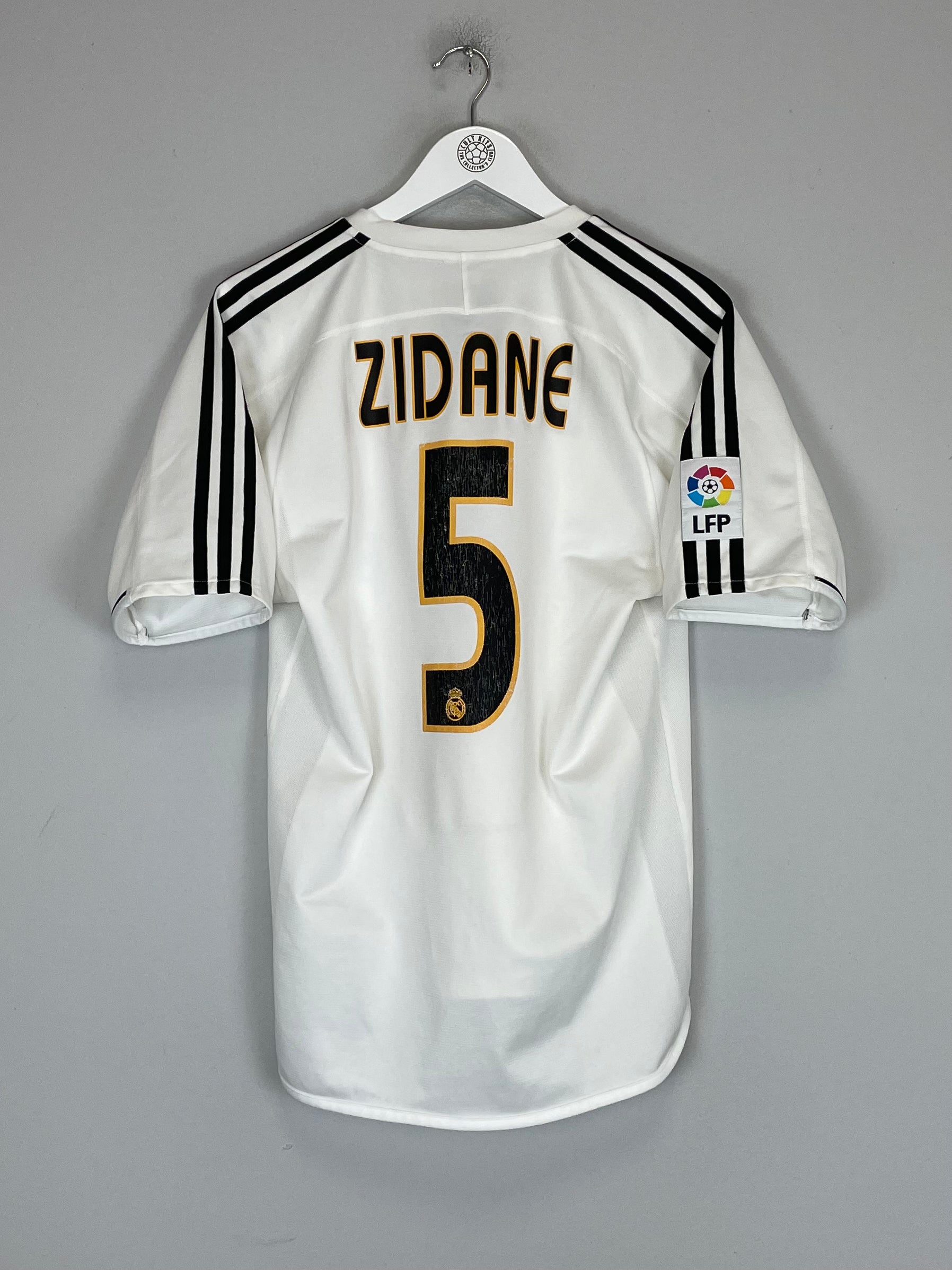 Shop 2003/04 REAL MADRID ZIDANE #5 HOME SHIRT (S) ADIDAS, classic football shirts, vintage football shirts & retro soccer jerseys at Cult Kits