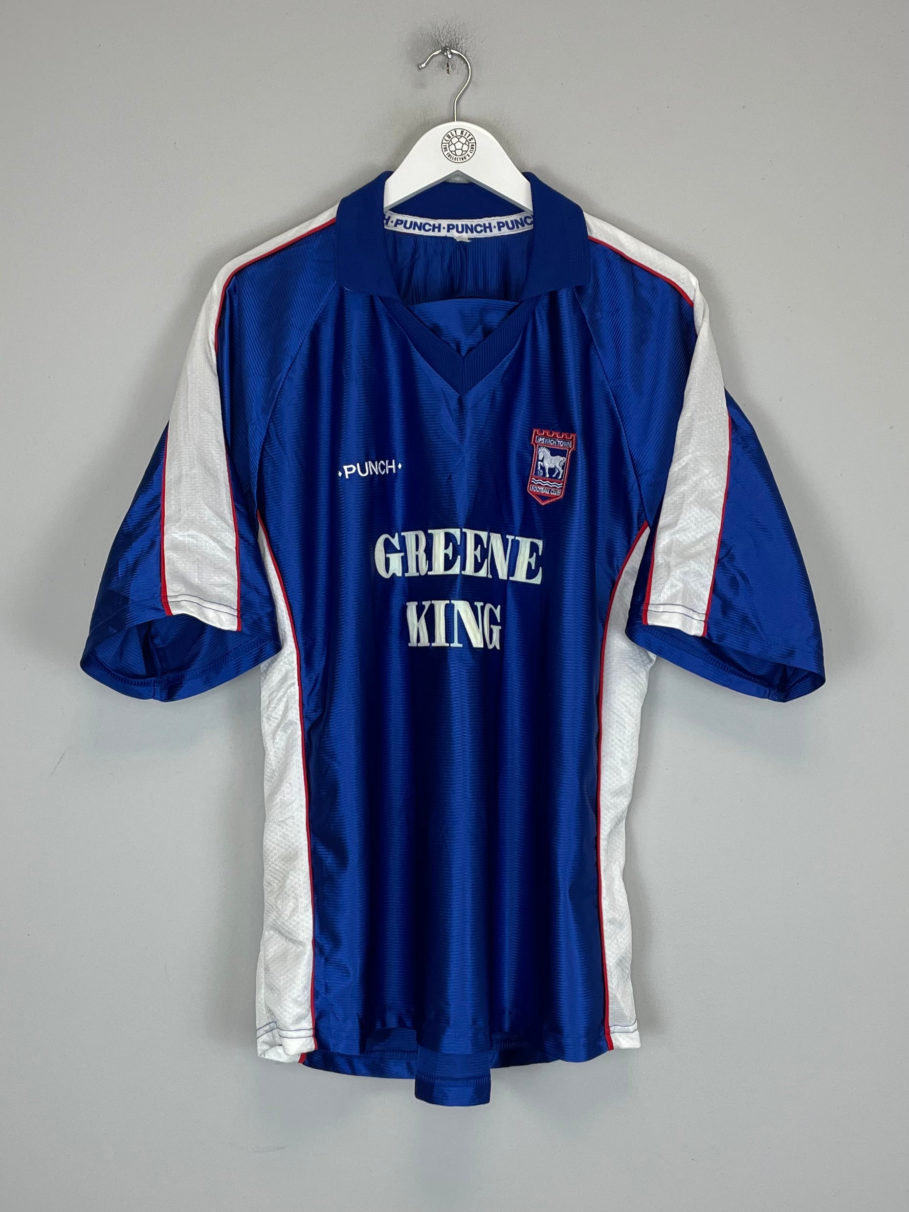 Shop 1999/01 IPSWICH TOWN HOLLAND #8 HOME SHIRT (XL) PUNCH, classic football shirts, vintage football shirts & retro soccer jerseys at Cult Kits