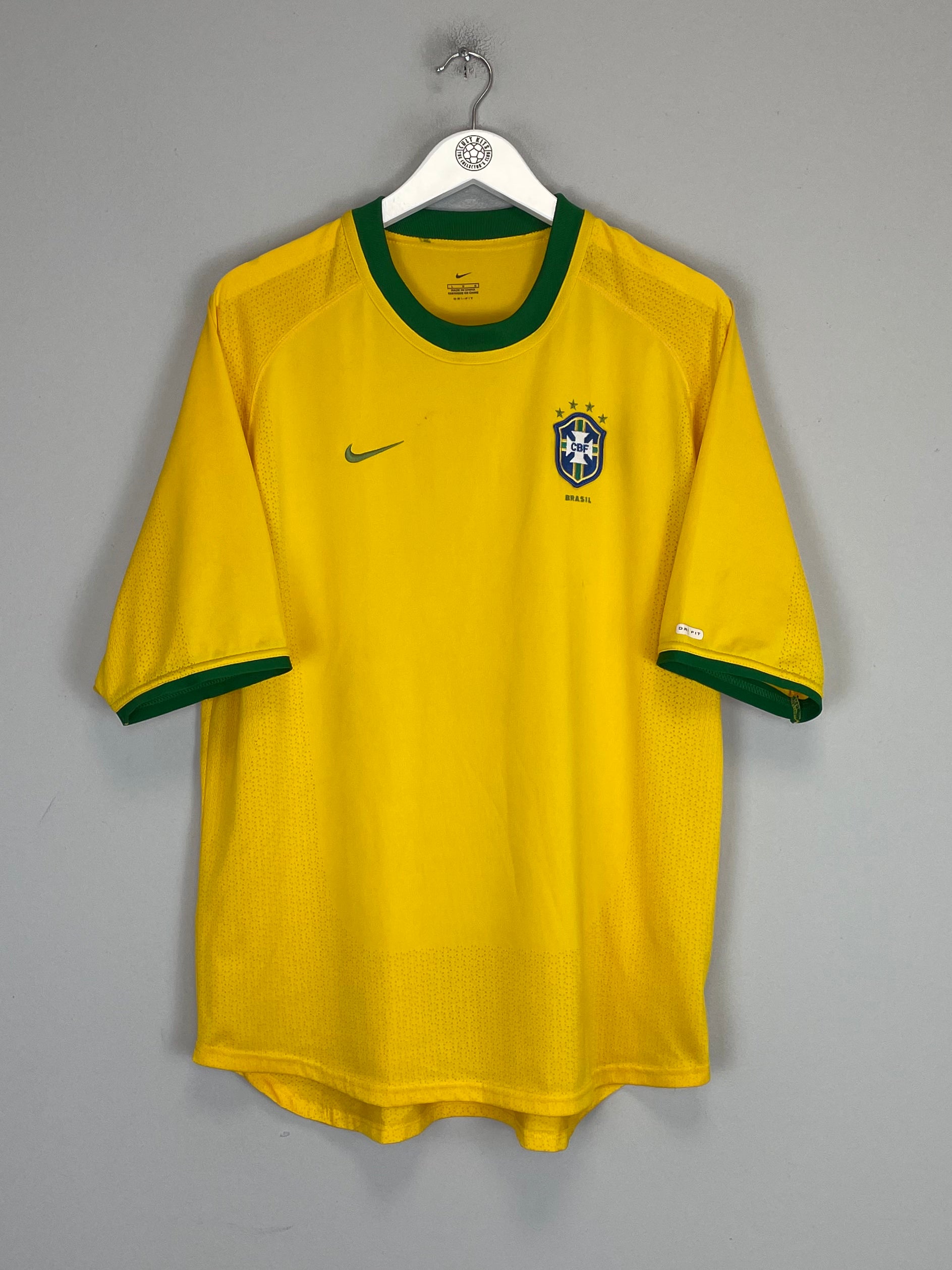 Shop 2000/02 BRAZIL HOME SHIRT (L) NIKE, classic football shirts, vintage football shirts & retro soccer jerseys at Cult Kits