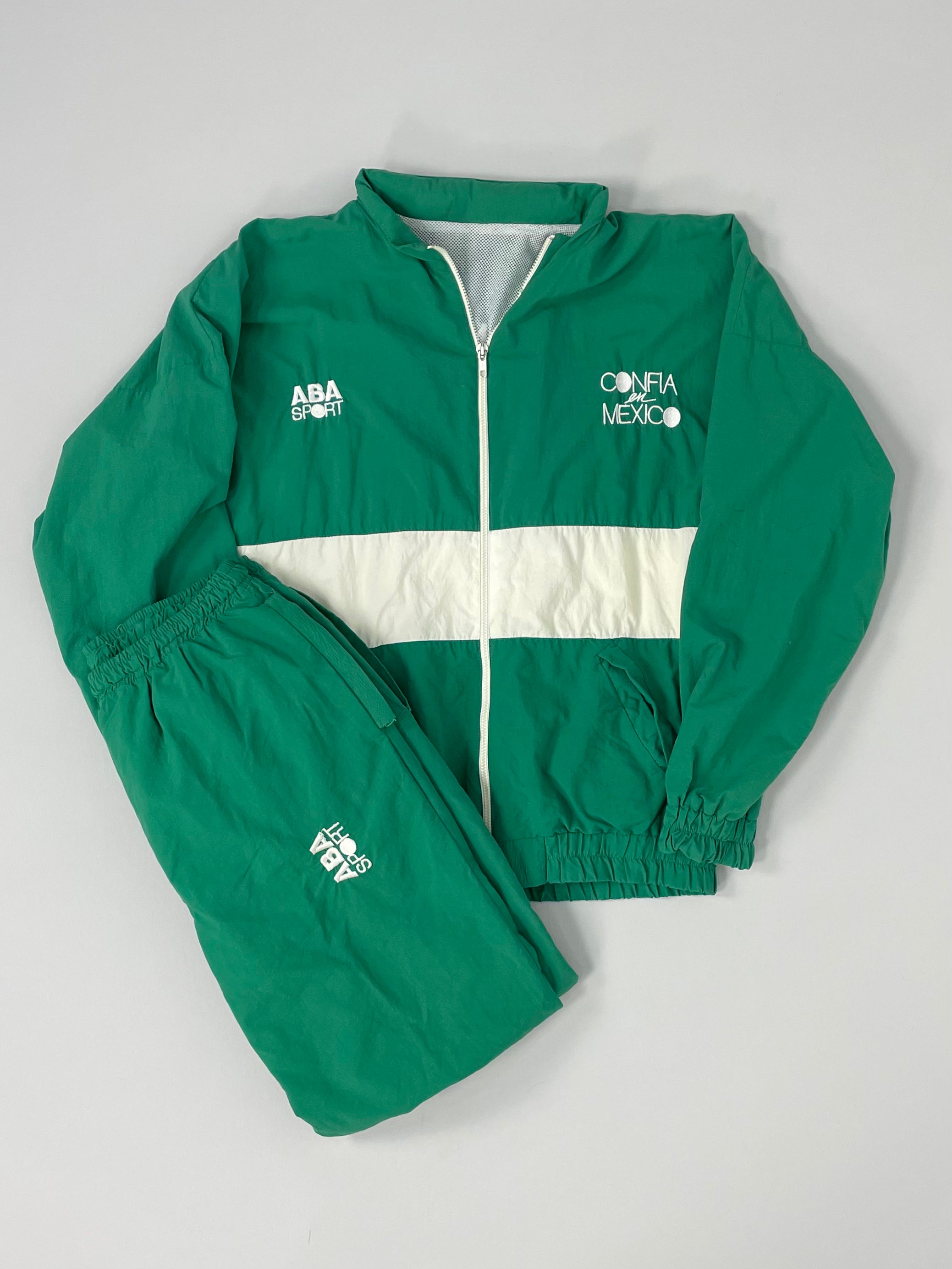Shop 1998/00 MEXICO FULL TRACKSUIT (M) ABA SPORT, classic football shirts, vintage football shirts & retro soccer jerseys at Cult Kits