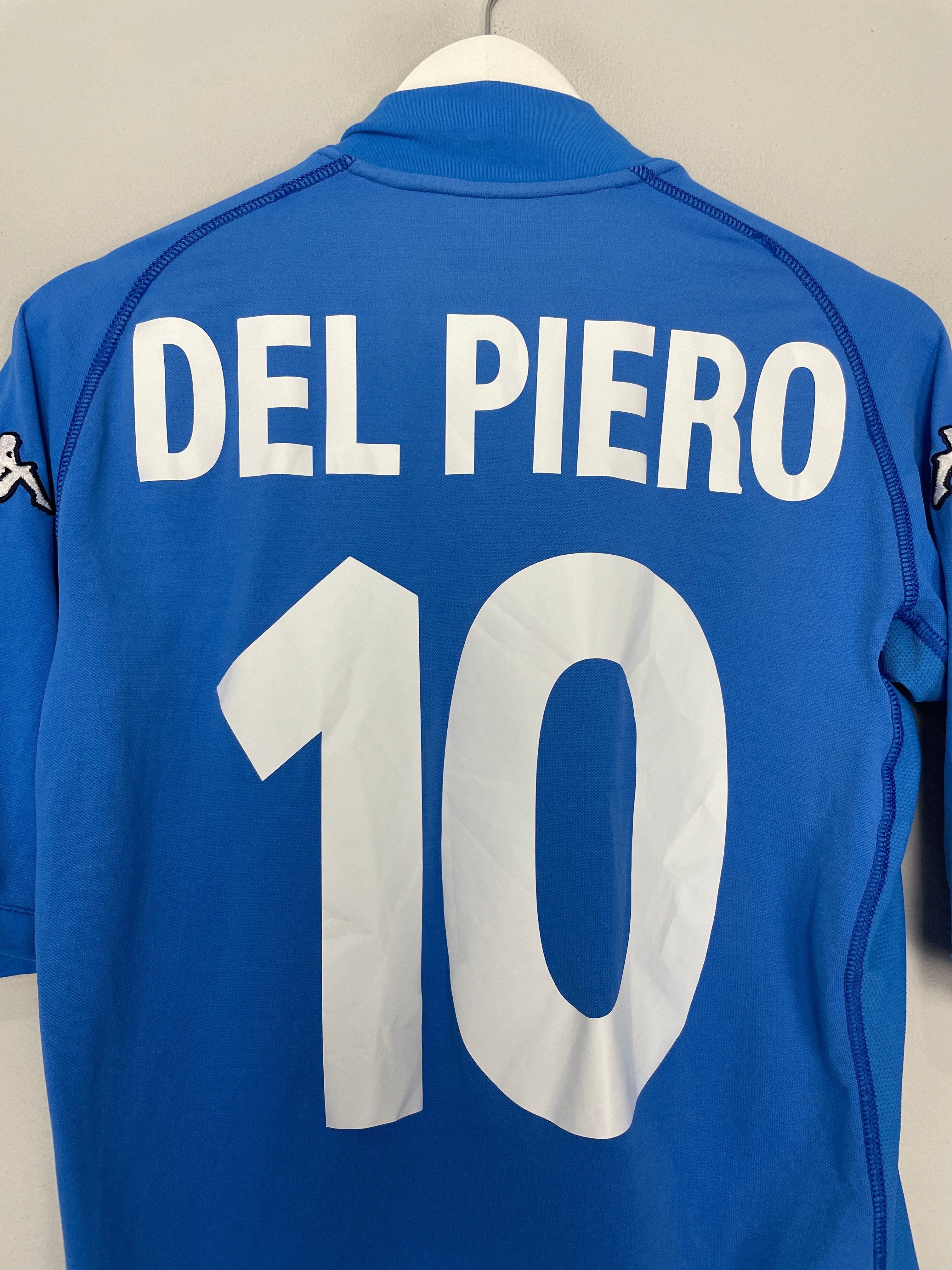Shop 2002 ITALY DEL PIERO #10 HOME SHIRT (L) KAPPA, classic football shirts, vintage football shirts & retro soccer jerseys at Cult Kits