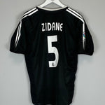 Shop 2004/05 REAL MADRID ZIDANE #5 AWAY SHIRT (M) ADIDAS, classic football shirts, vintage football shirts & retro soccer jerseys at Cult Kits
