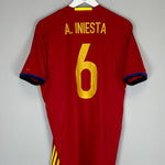 Shop 2016/17 SPAIN A.INIESTA #6 HOME SHIRT (L) ADIDAS, classic football shirts, vintage football shirts & retro soccer jerseys at Cult Kits