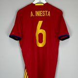 Shop 2016/17 SPAIN A.INIESTA #6 HOME SHIRT (L) ADIDAS, classic football shirts, vintage football shirts & retro soccer jerseys at Cult Kits