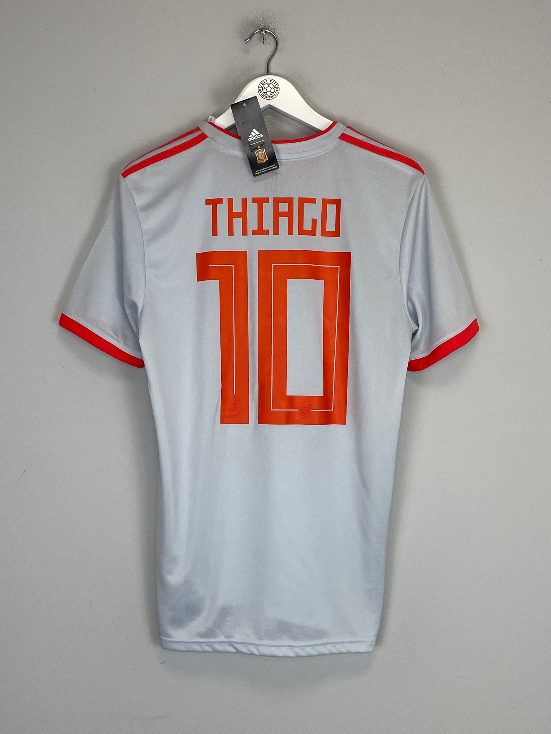 Shop 2018/19 SPAIN THIAGO #10 *BNWT* AWAY SHIRT (M) ADIDAS, classic football shirts, vintage football shirts & retro soccer jerseys at Cult Kits
