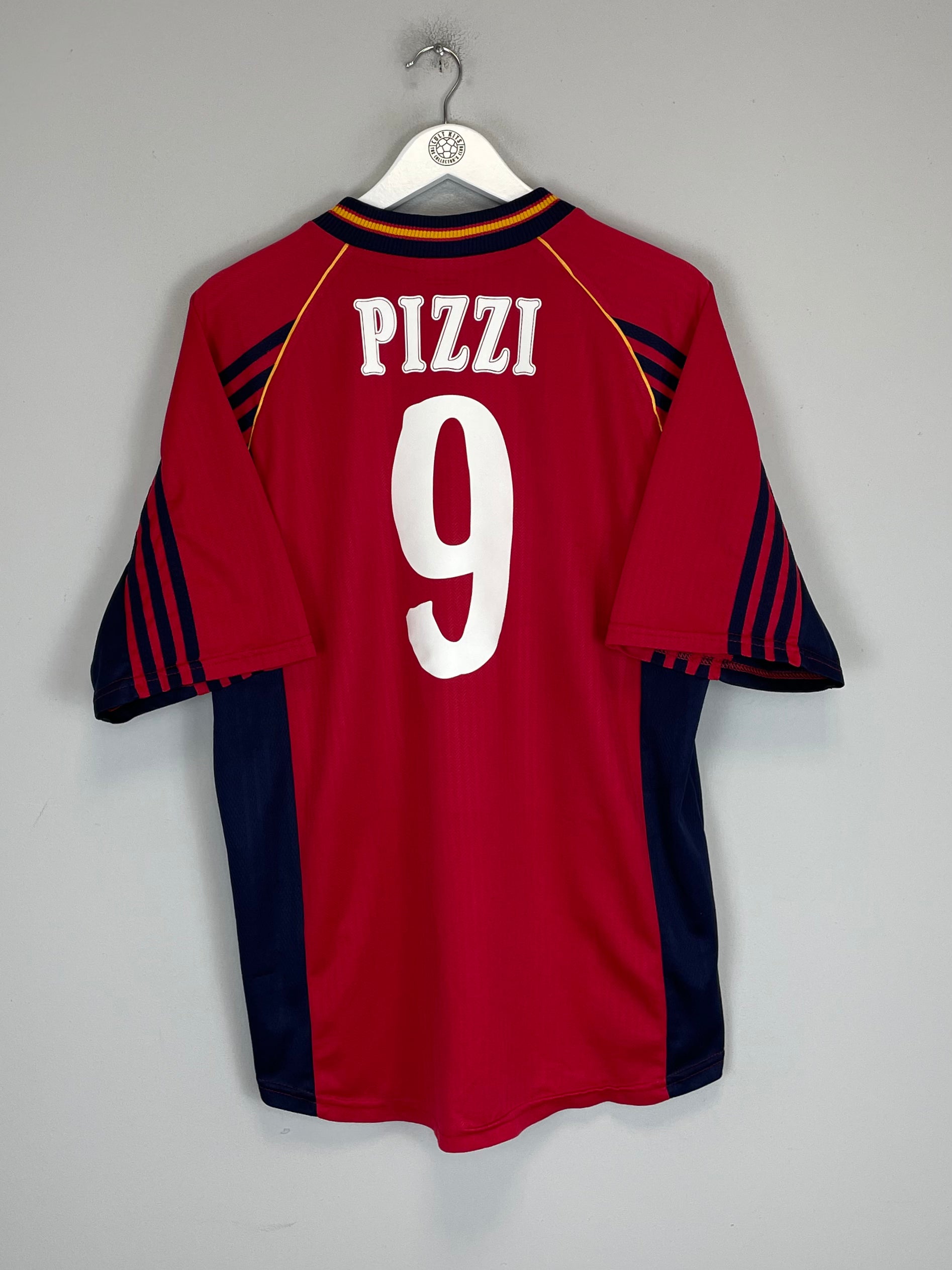 Shop 1998/99 SPAIN PIZZI #9 HOME SHIRT (L) ADIDAS, classic football shirts, vintage football shirts & retro soccer jerseys at Cult Kits