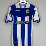 Shop 2003/04 DEPORTIVO LA CORUNA VALERON #21 HOME SHIRT (S) JOMA, classic football shirts, vintage football shirts & retro soccer jerseys at Cult Kits