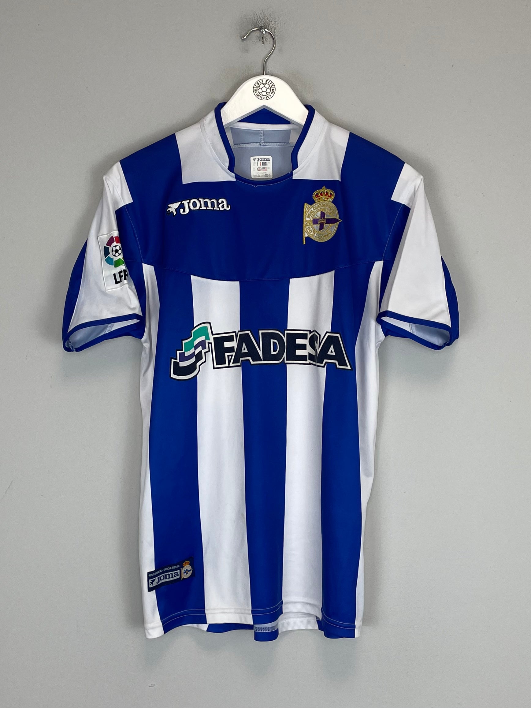 Shop 2003/04 DEPORTIVO LA CORUNA VALERON #21 HOME SHIRT (S) JOMA, classic football shirts, vintage football shirts & retro soccer jerseys at Cult Kits