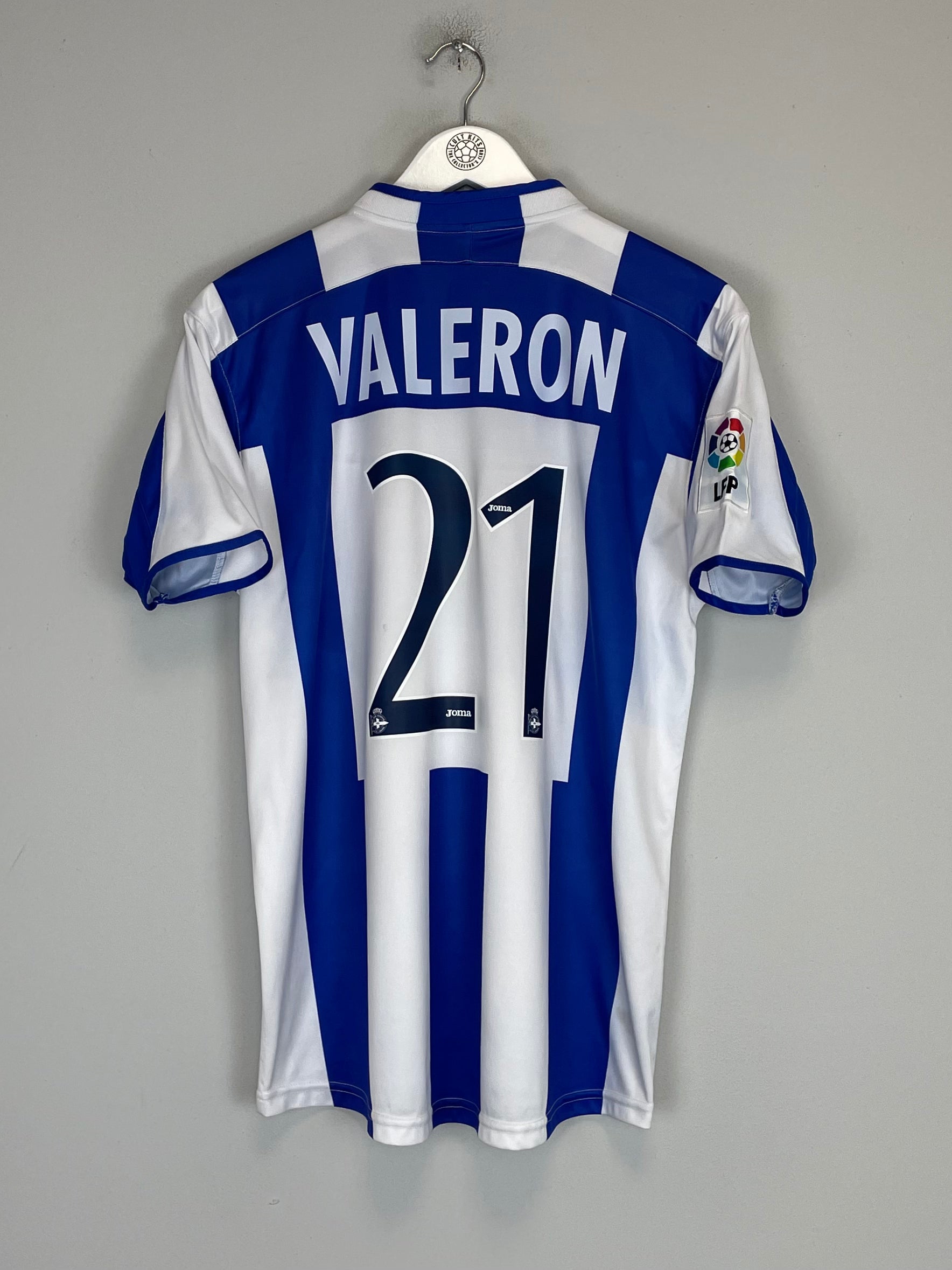 Shop 2003/04 DEPORTIVO LA CORUNA VALERON #21 HOME SHIRT (S) JOMA, classic football shirts, vintage football shirts & retro soccer jerseys at Cult Kits