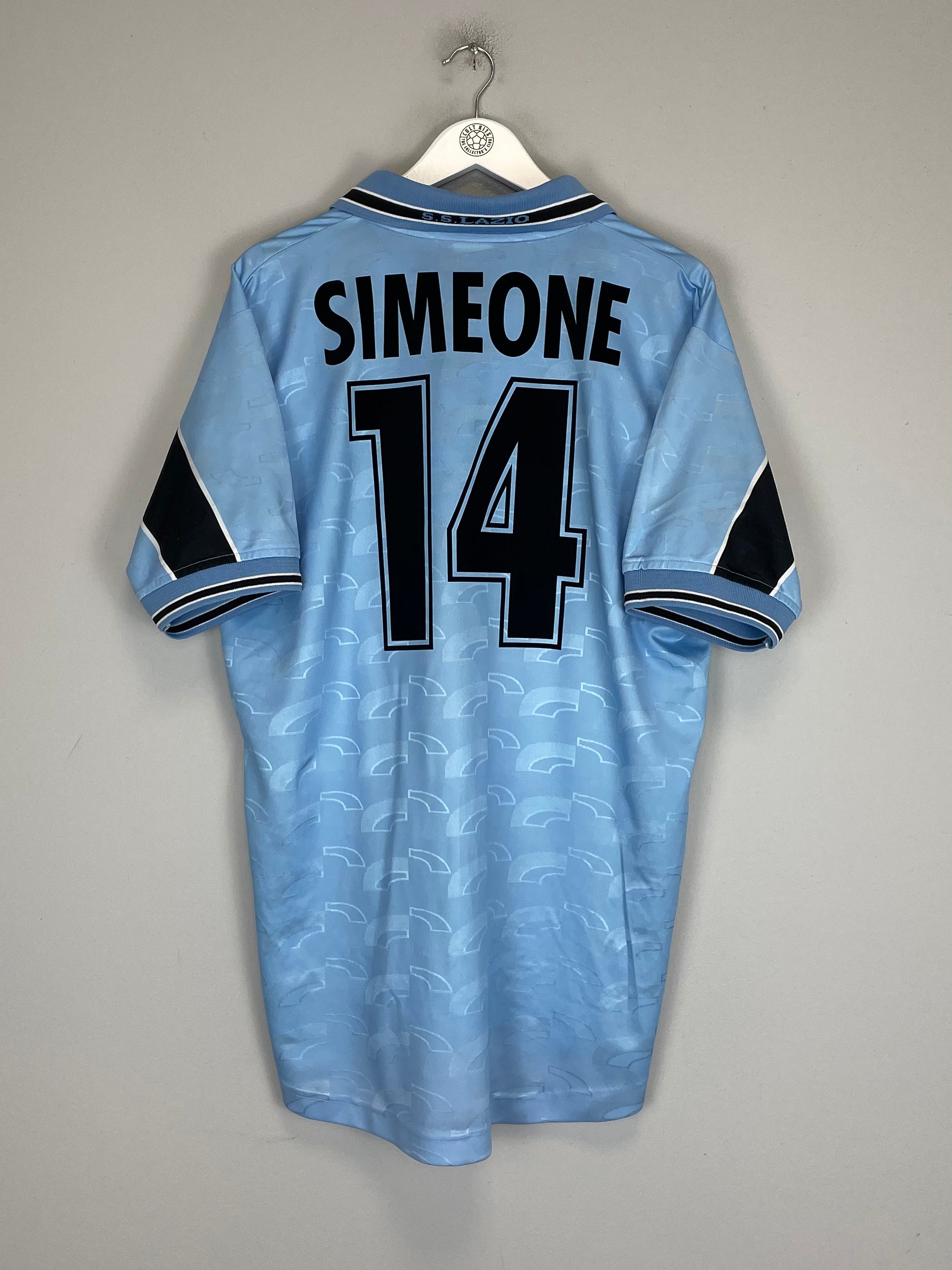 Shop 1998/00 LAZIO SIMEONE #14 HOME SHIRT (XL) PUMA, classic football shirts, vintage football shirts & retro soccer jerseys at Cult Kits