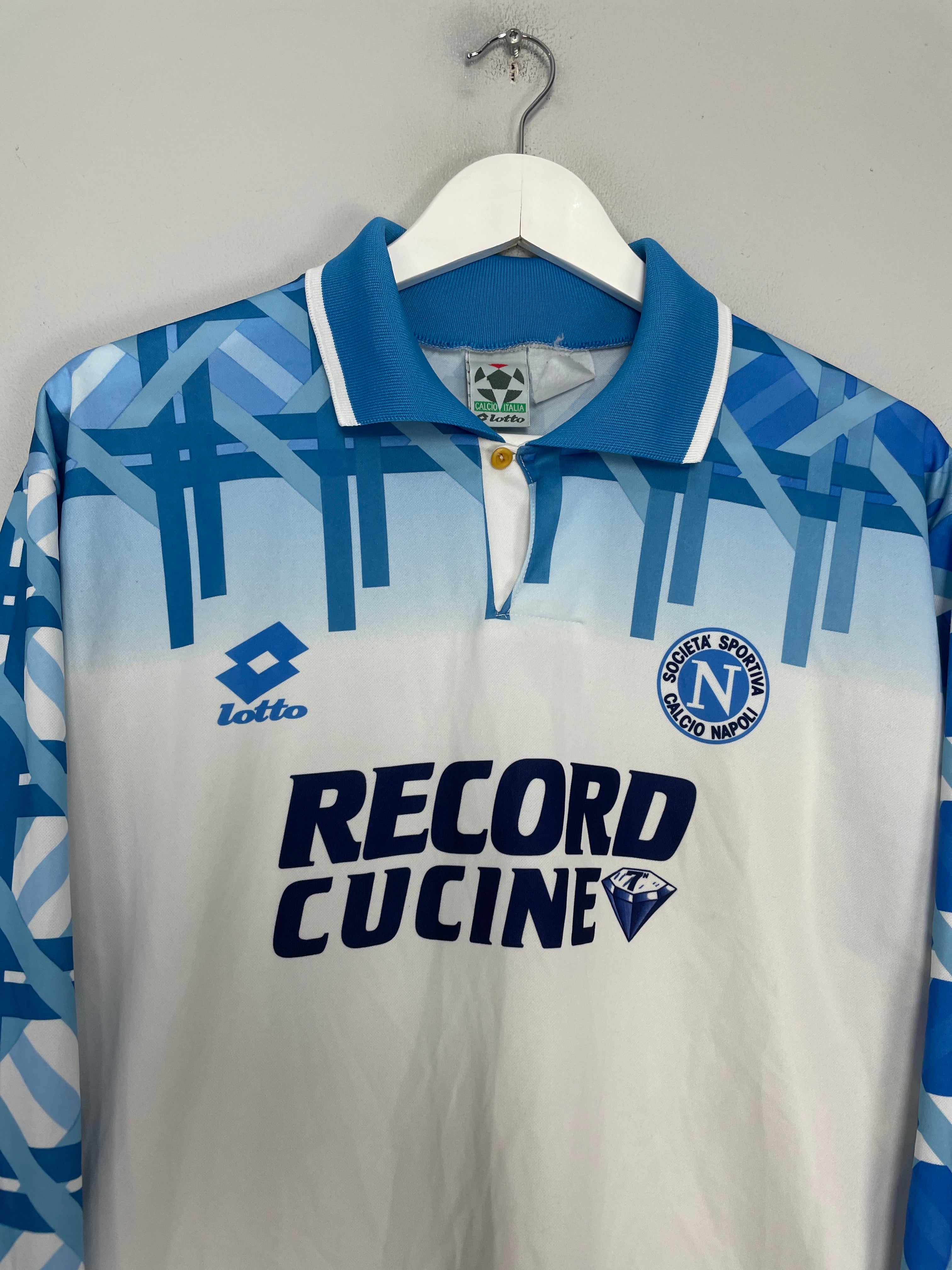 Shop 1994/96 NAPOLI L/S AWAY SHIRT (L) LOTTO, classic football shirts, vintage football shirts & retro soccer jerseys at Cult Kits