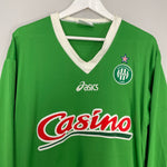 Shop 1998/99 SAINT ETIENNE L/S HOME SHIRT (XL) ASICS, classic football shirts, vintage football shirts & retro soccer jerseys at Cult Kits