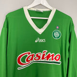 Shop 1998/99 SAINT ETIENNE L/S HOME SHIRT (XL) ASICS, classic football shirts, vintage football shirts & retro soccer jerseys at Cult Kits
