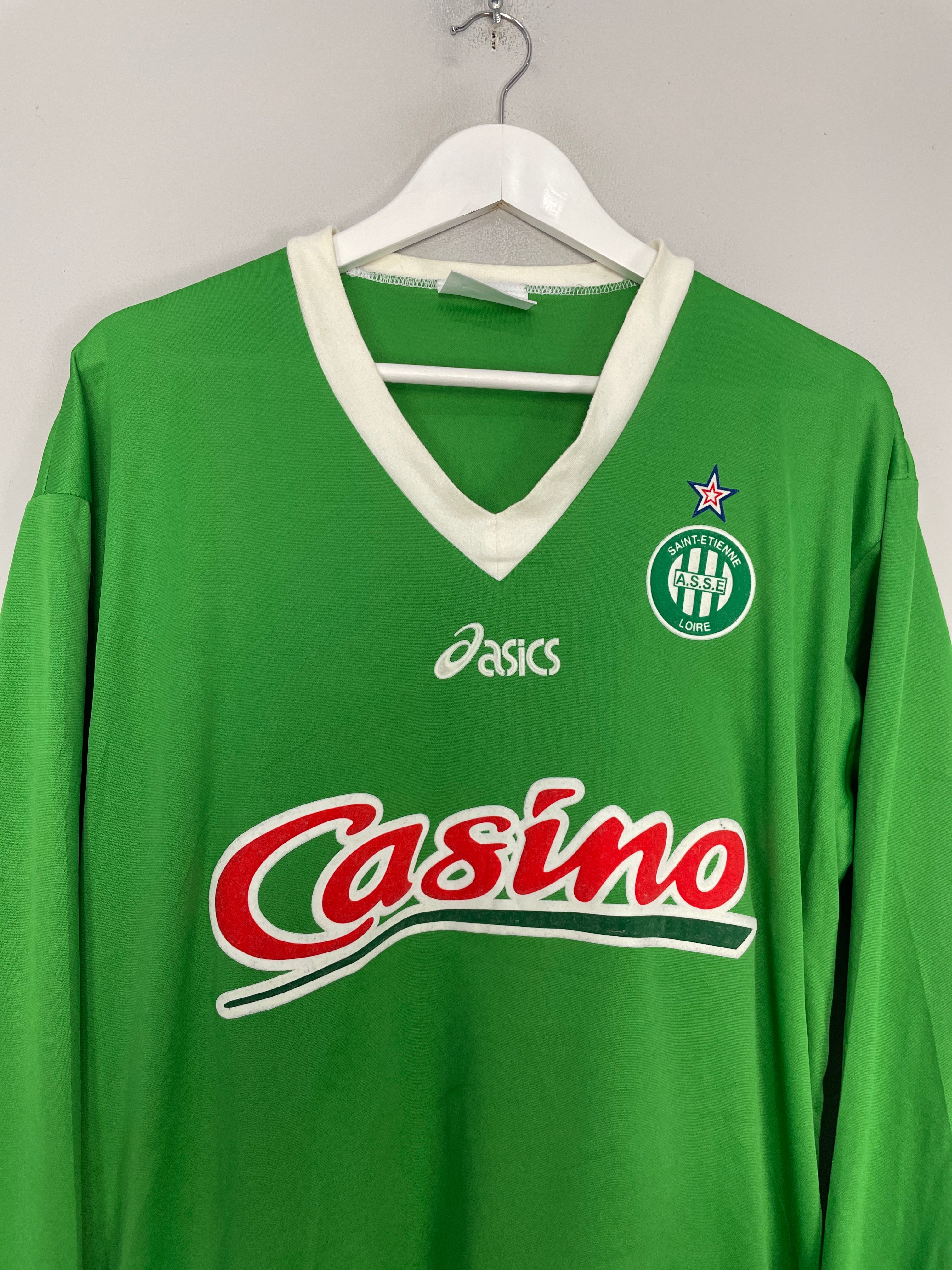 Shop 1998/99 SAINT ETIENNE L/S HOME SHIRT (XL) ASICS, classic football shirts, vintage football shirts & retro soccer jerseys at Cult Kits