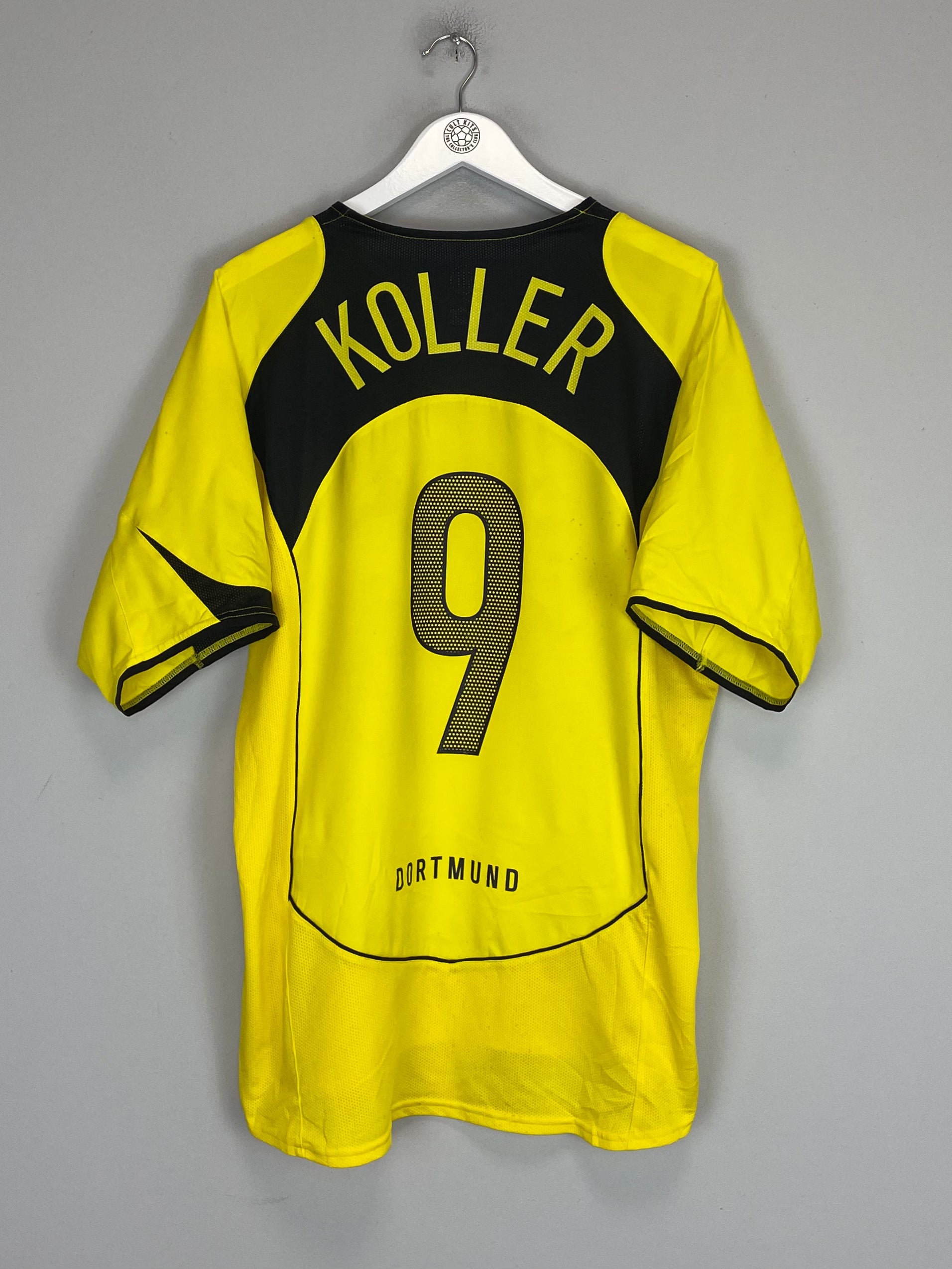 Shop 2004/05 DORTMUND KOLLER #9 HOME SHIRT (XL) NIKE, classic football shirts, vintage football shirts & retro soccer jerseys at Cult Kits