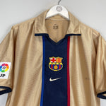 Shop 2001/03 BARCELONA AWAY SHIRT (M) NIKE, classic football shirts, vintage football shirts & retro soccer jerseys at Cult Kits