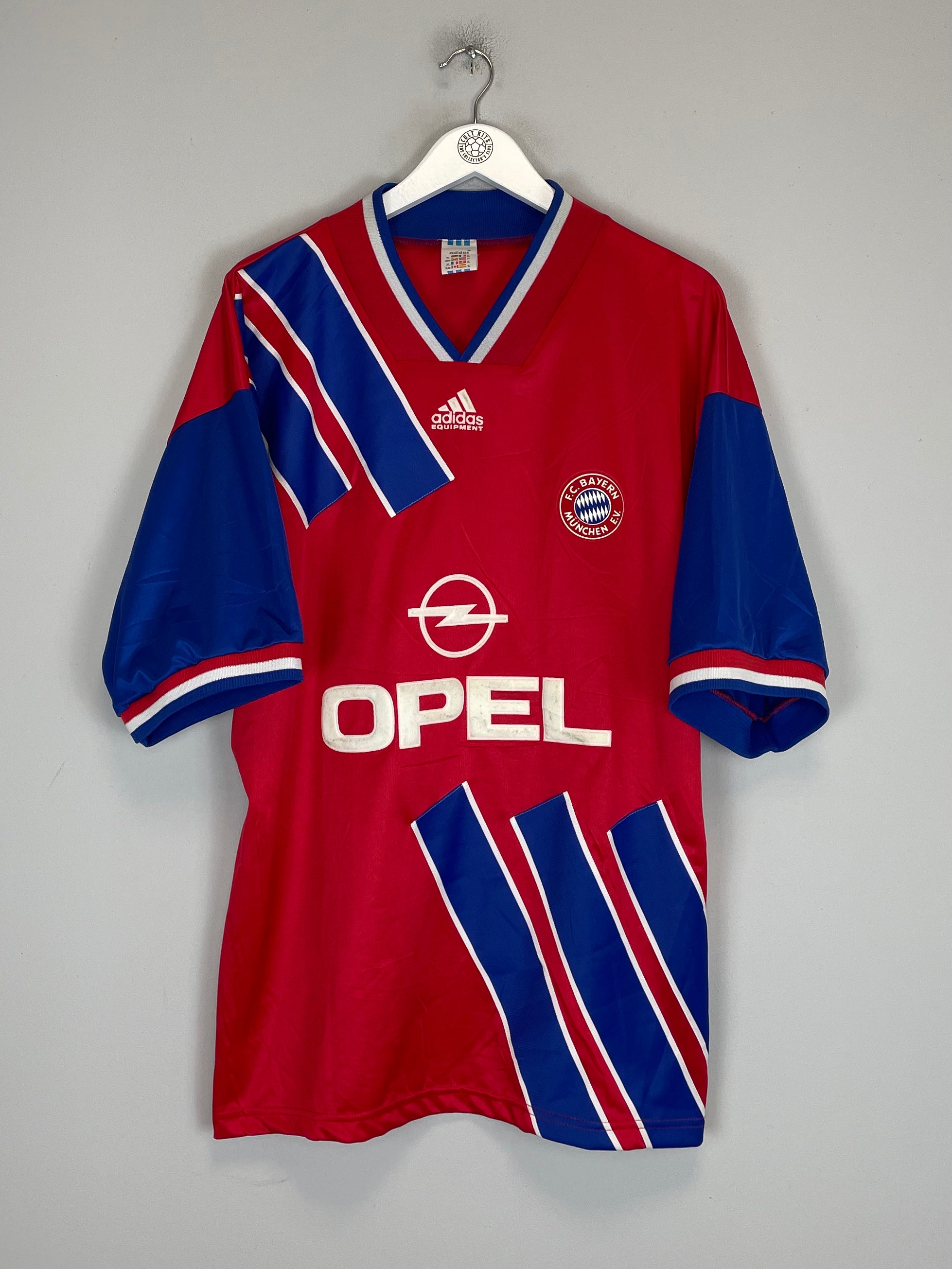 Shop 1993/95 BAYERN MUNICH #8 HOME SHIRT (XL) ADIDAS, classic football shirts, vintage football shirts & retro soccer jerseys at Cult Kits