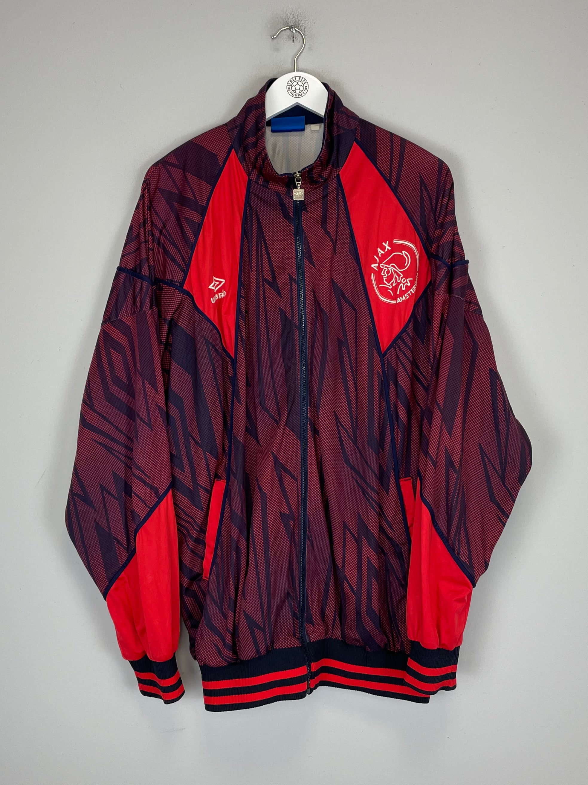 Shop 1994/95 AJAX TRACK JACKET (L) UMBRO, classic football shirts, vintage football shirts & retro soccer jerseys at Cult Kits