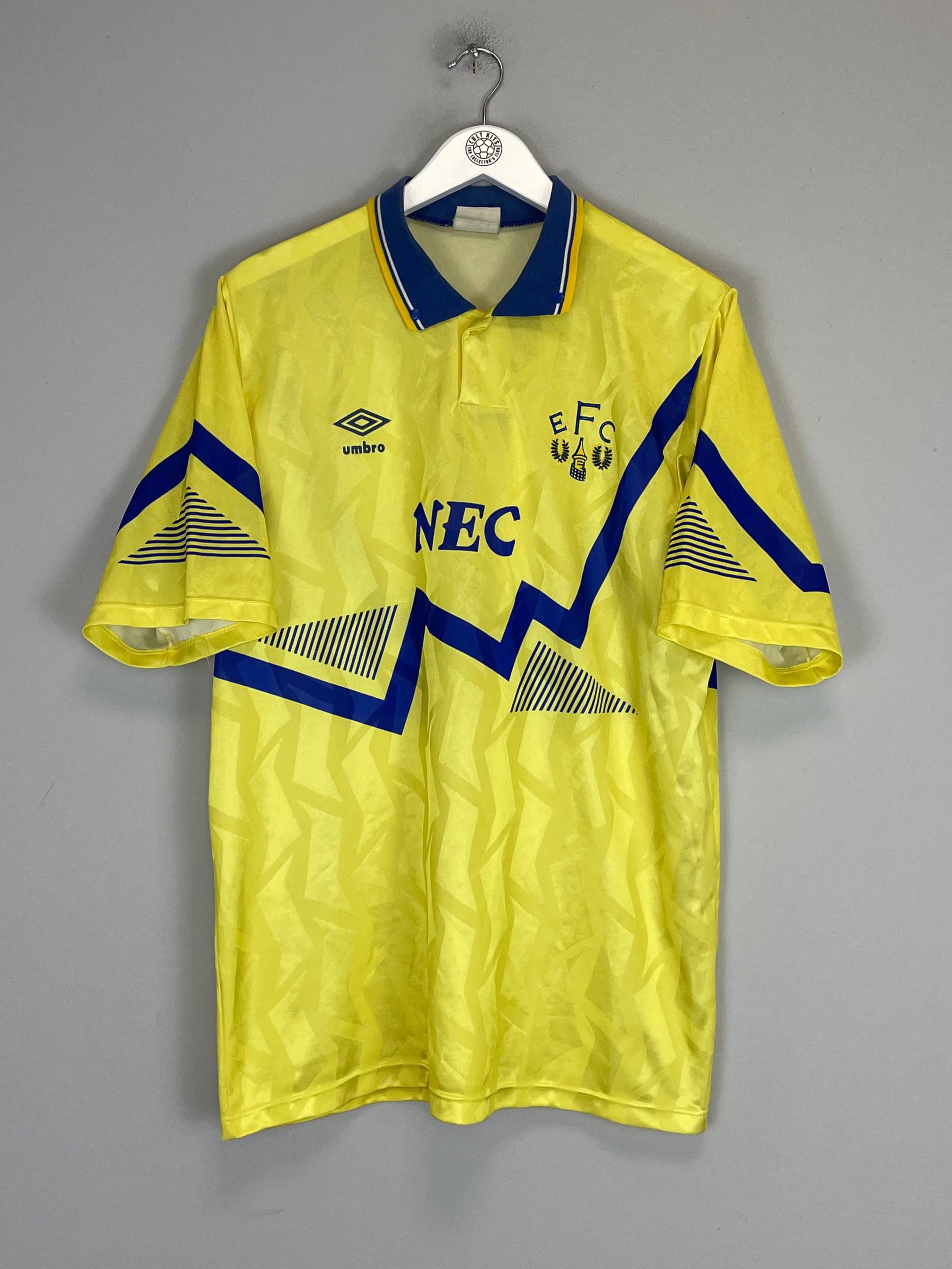 Shop 1990/92 EVERTON AWAY SHIRT (L) UMBRO, classic football shirts, vintage football shirts & retro soccer jerseys at Cult Kits