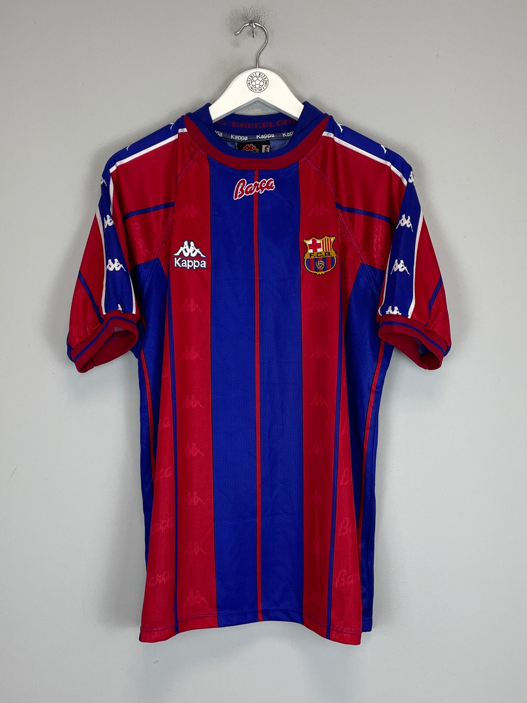 Shop 1997/98 BARCELONA *MINT* HOME SHIRT (L) KAPPA, classic football shirts, vintage football shirts & retro soccer jerseys at Cult Kits