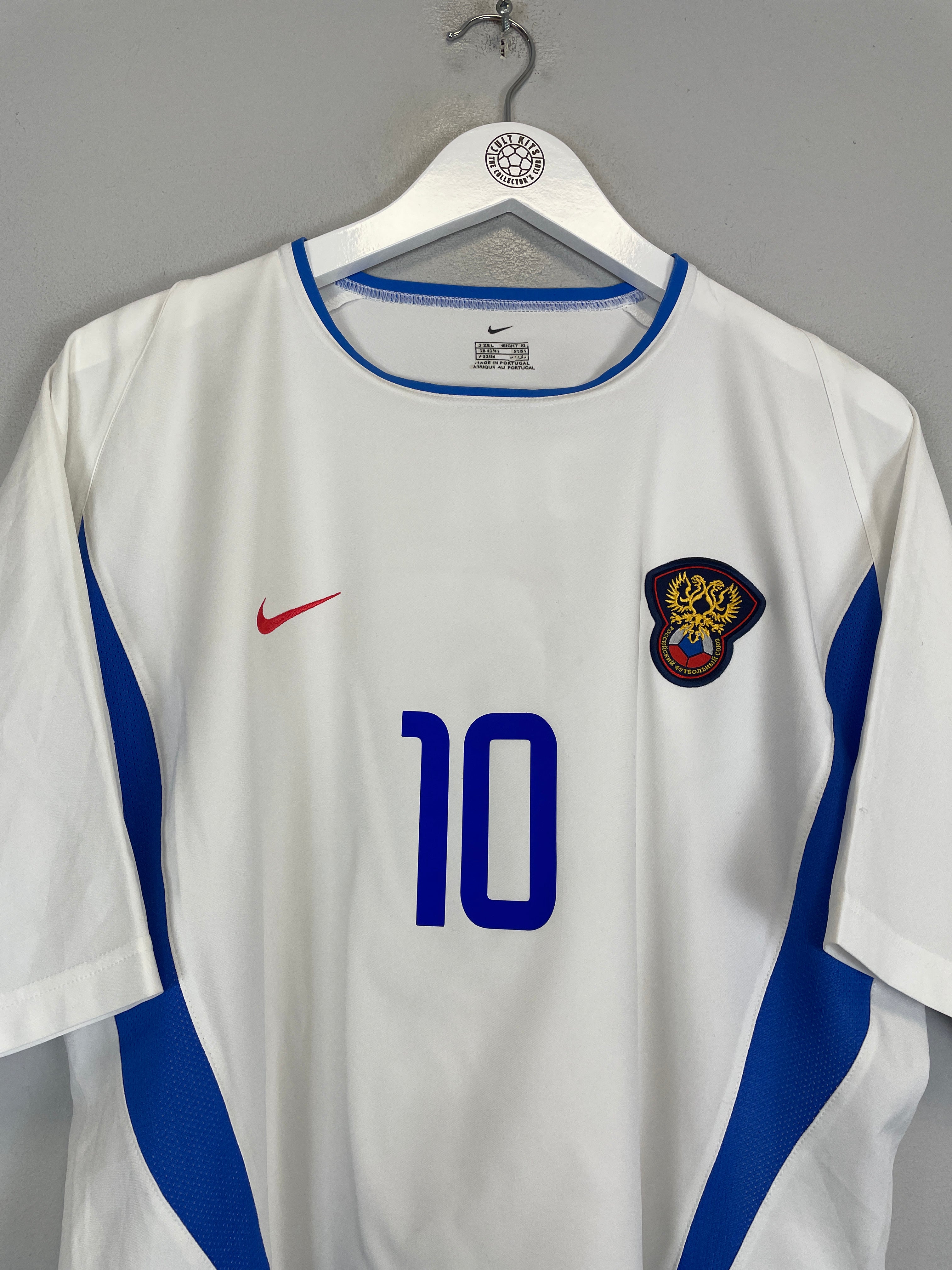 Shop 2002/04 RUSSIA MOSTOVOI #10 HOME SHIRT (L) NIKE, classic football shirts, vintage football shirts & retro soccer jerseys at Cult Kits